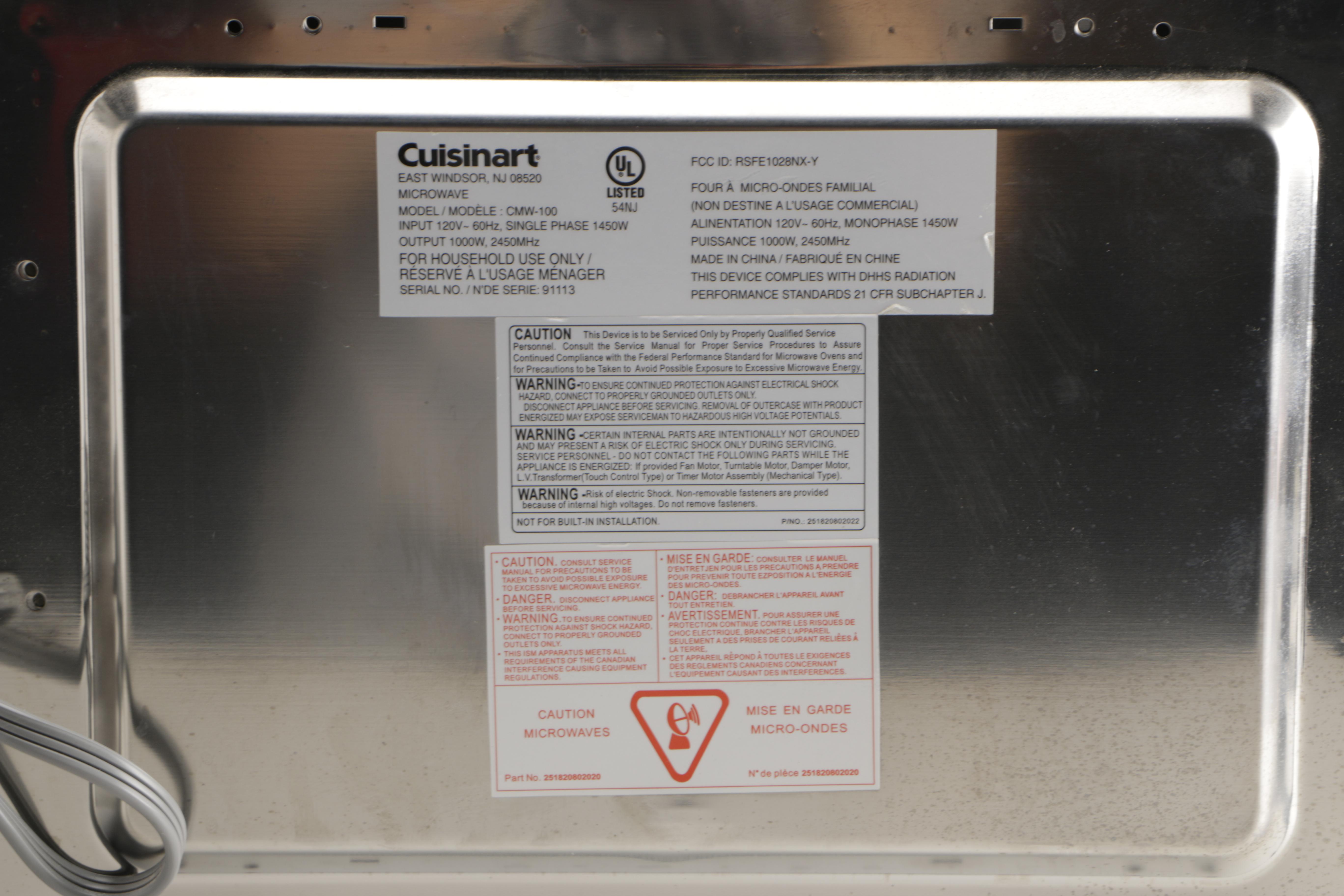 Cuisinart CMW-100 Microwave