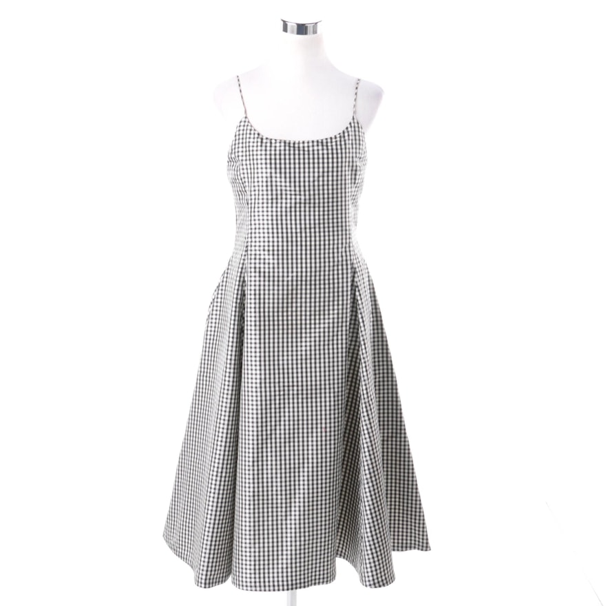 Lauren by Ralph Lauren Tea Length Checkered Dress