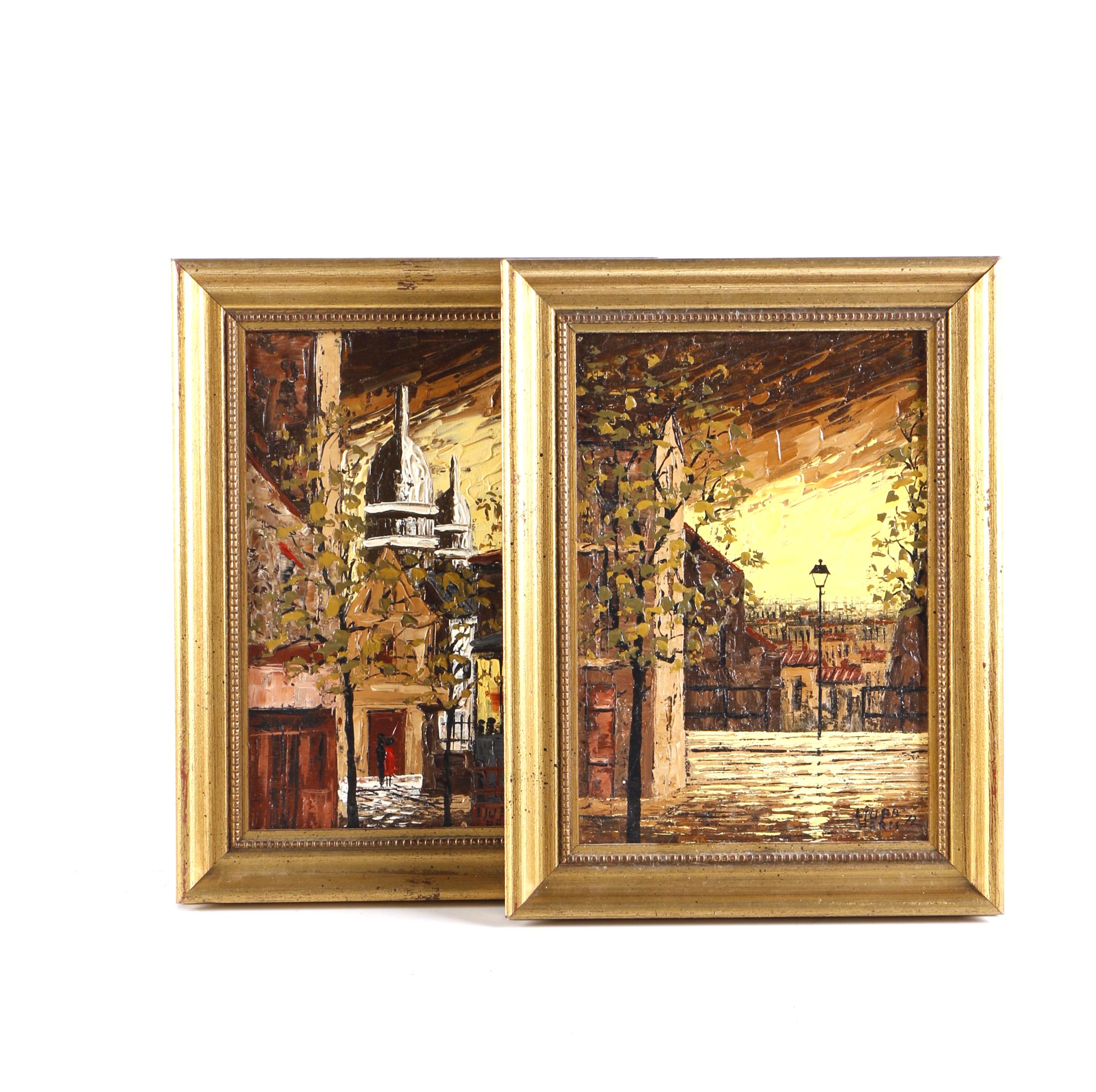 Liuba Acrylic Paintings of Parisian Scenes