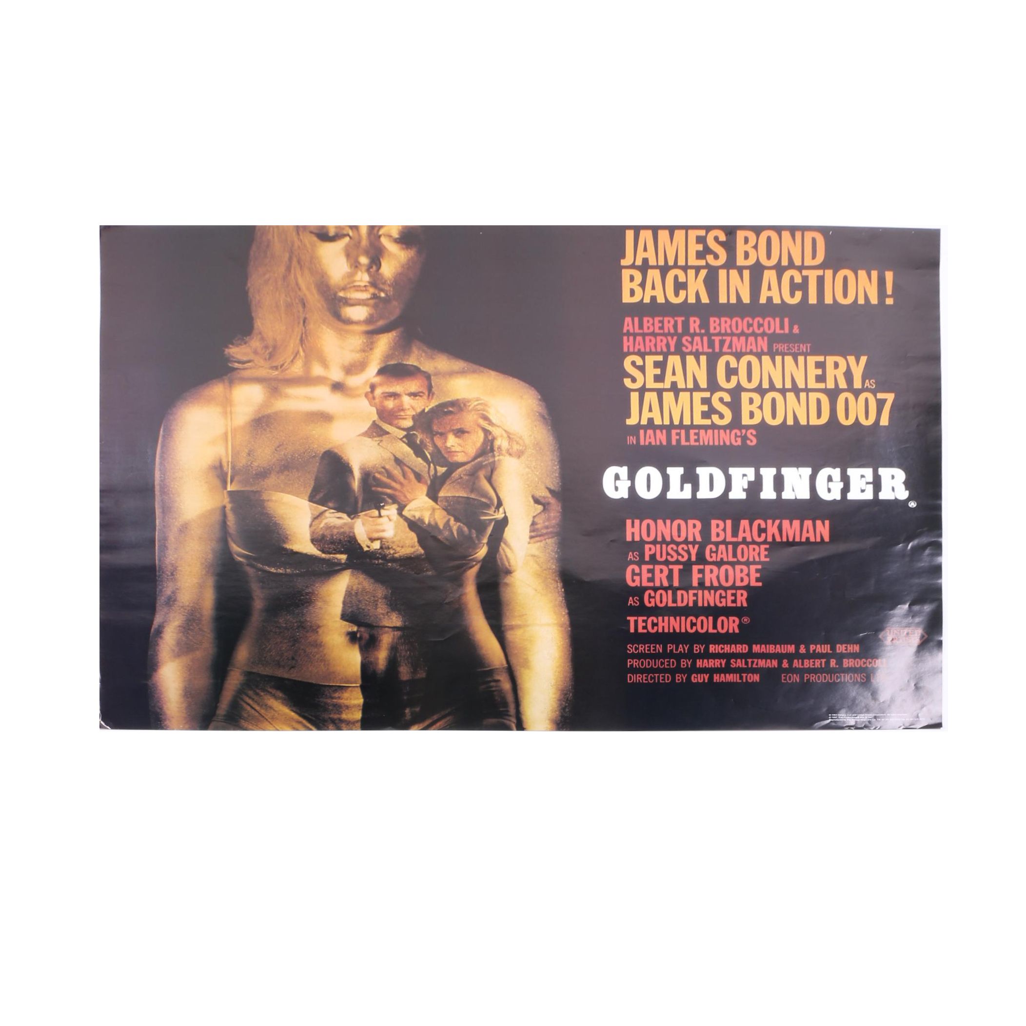 James Bond "Goldfinger" 1997 Reproduction Film Poster After Robert Brownjohn