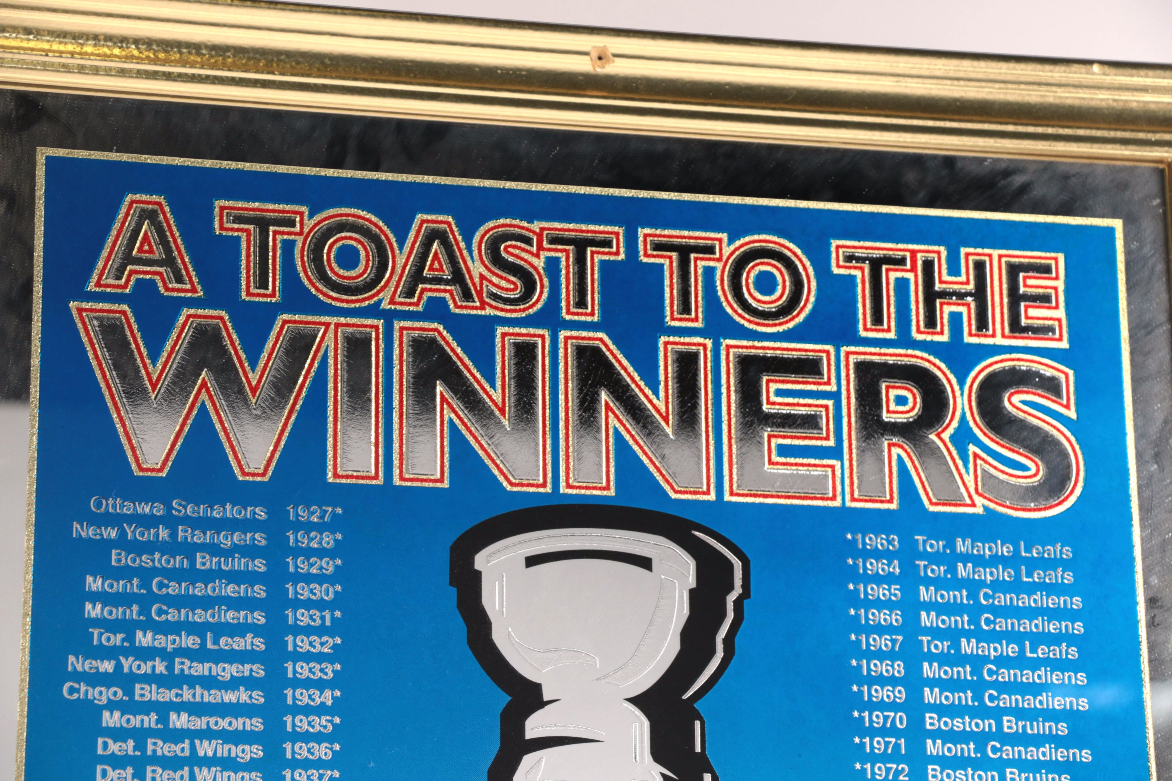 Bud Light Bar Mirror Celebrating NHL Winners