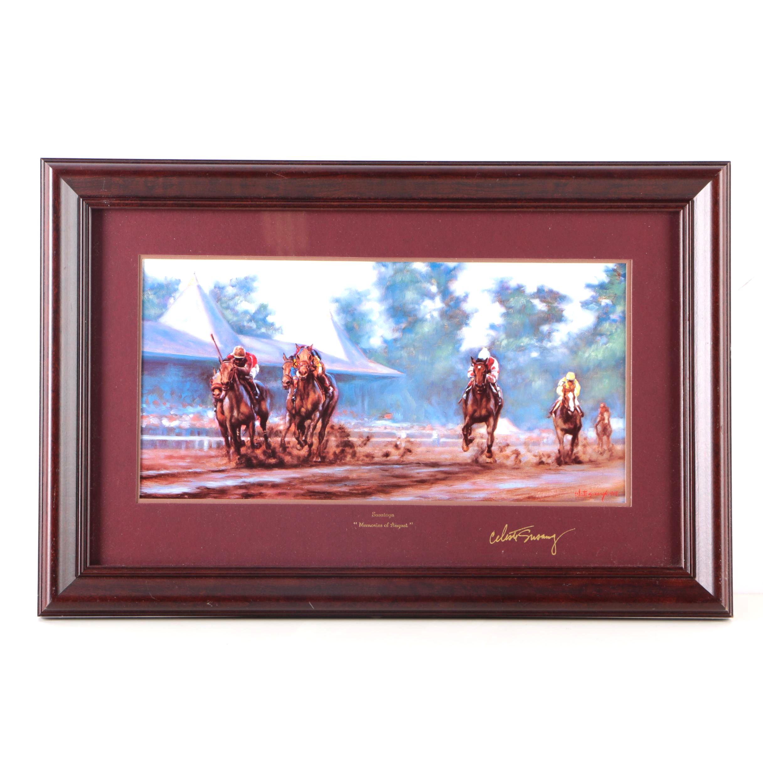 Celeste Susany Offset Lithograph Print "Saratoga - Memories of August"
