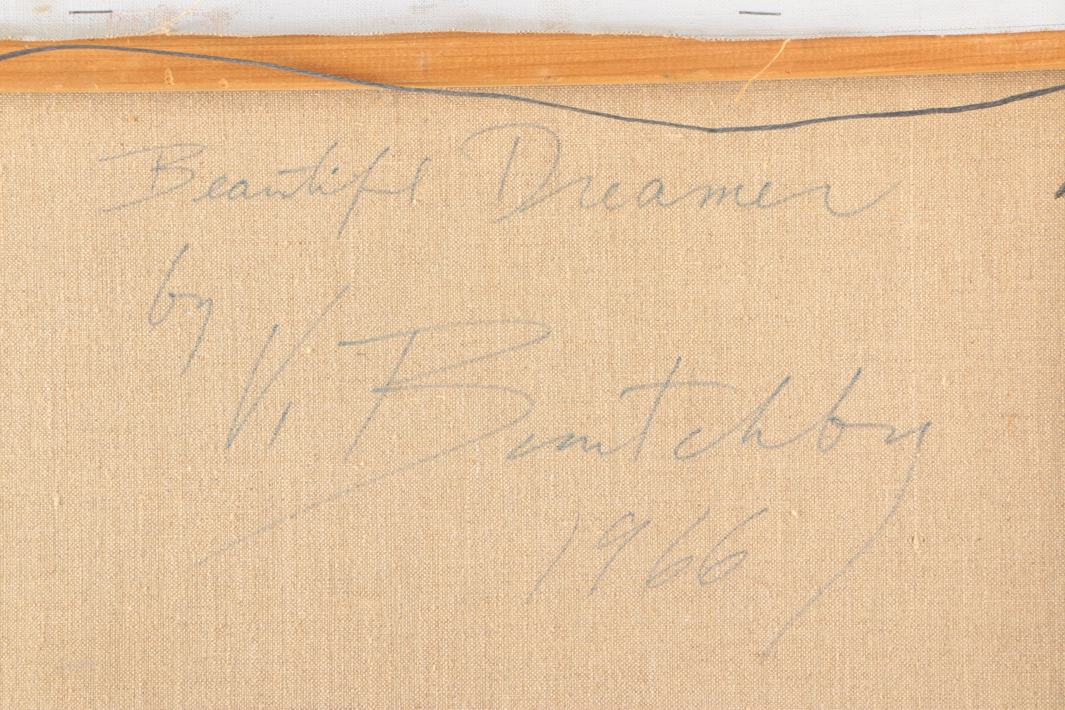 1966 Vivian Burtchby Oil on Canvas "Beautiful Dreamer"