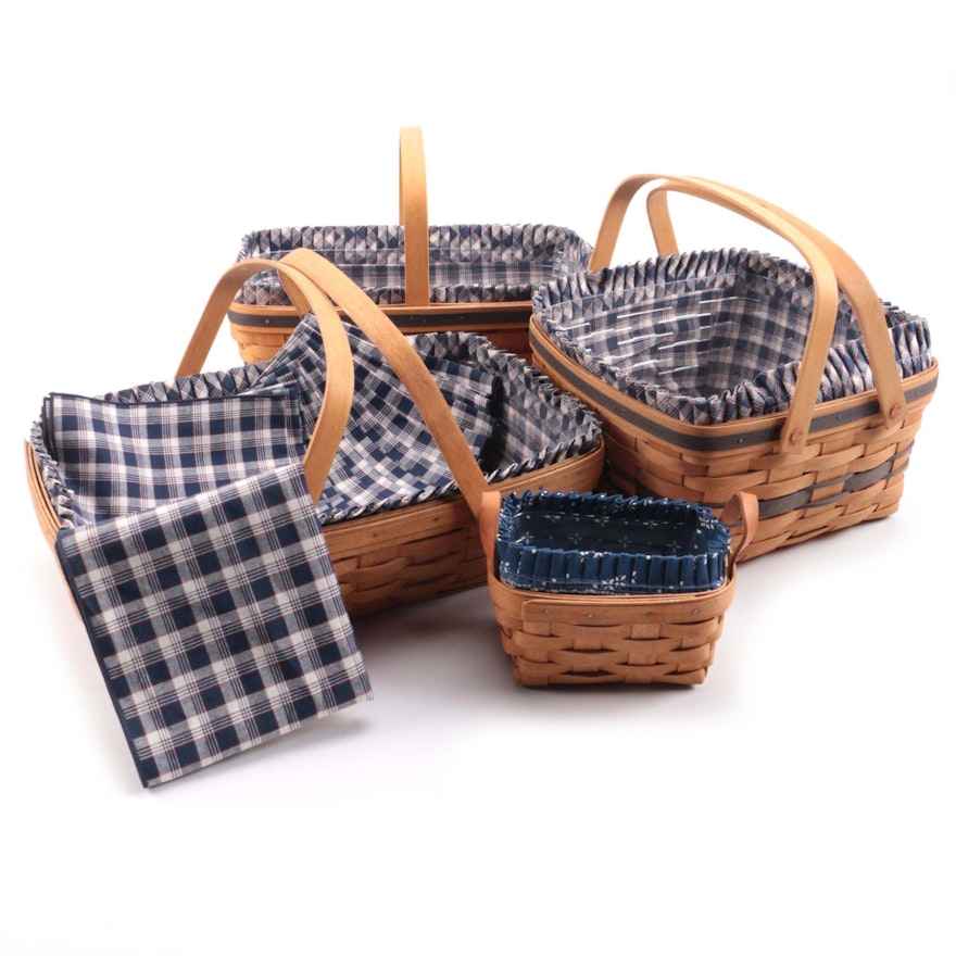 Longaberger Baskets, Napkins, and Tablecloth