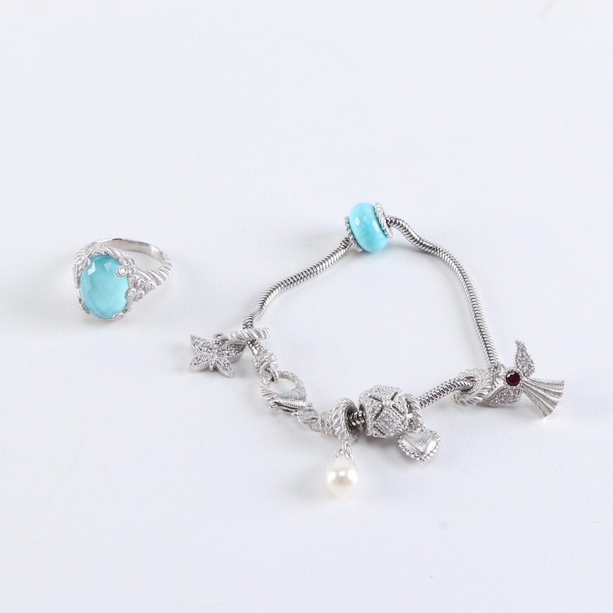 Judith Ripka Sterling Silver Jewelry Including Gemstones