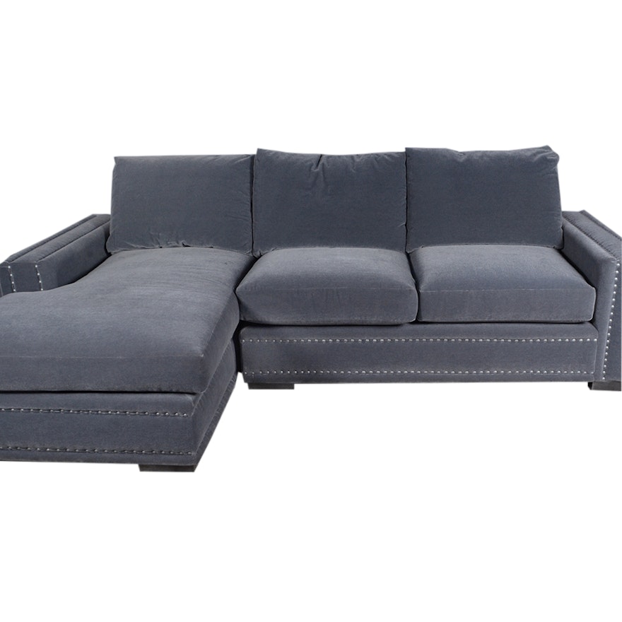 Grey Mohair Sectional