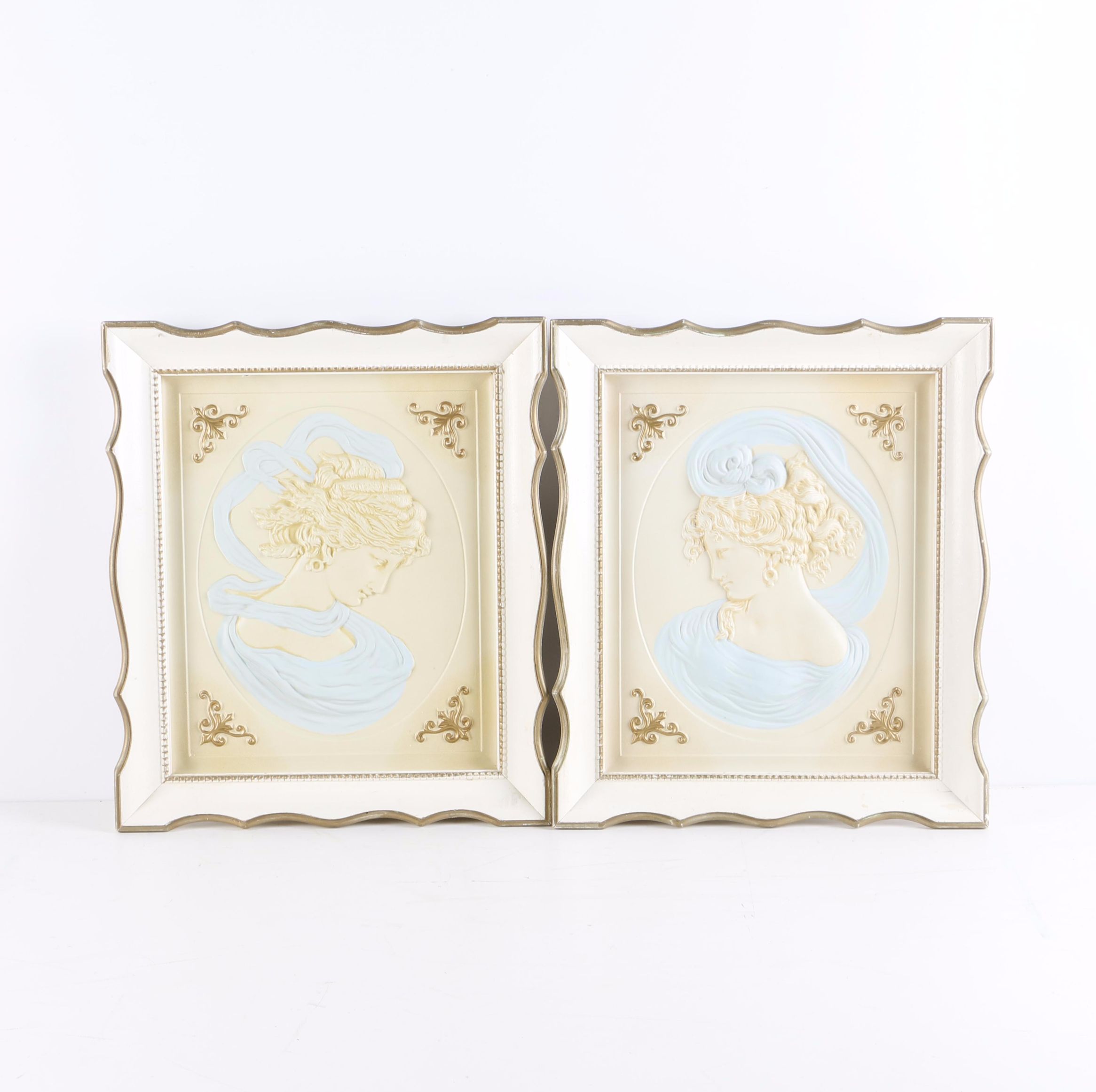 Mid-Century Turner Molded Cameo Portraits
