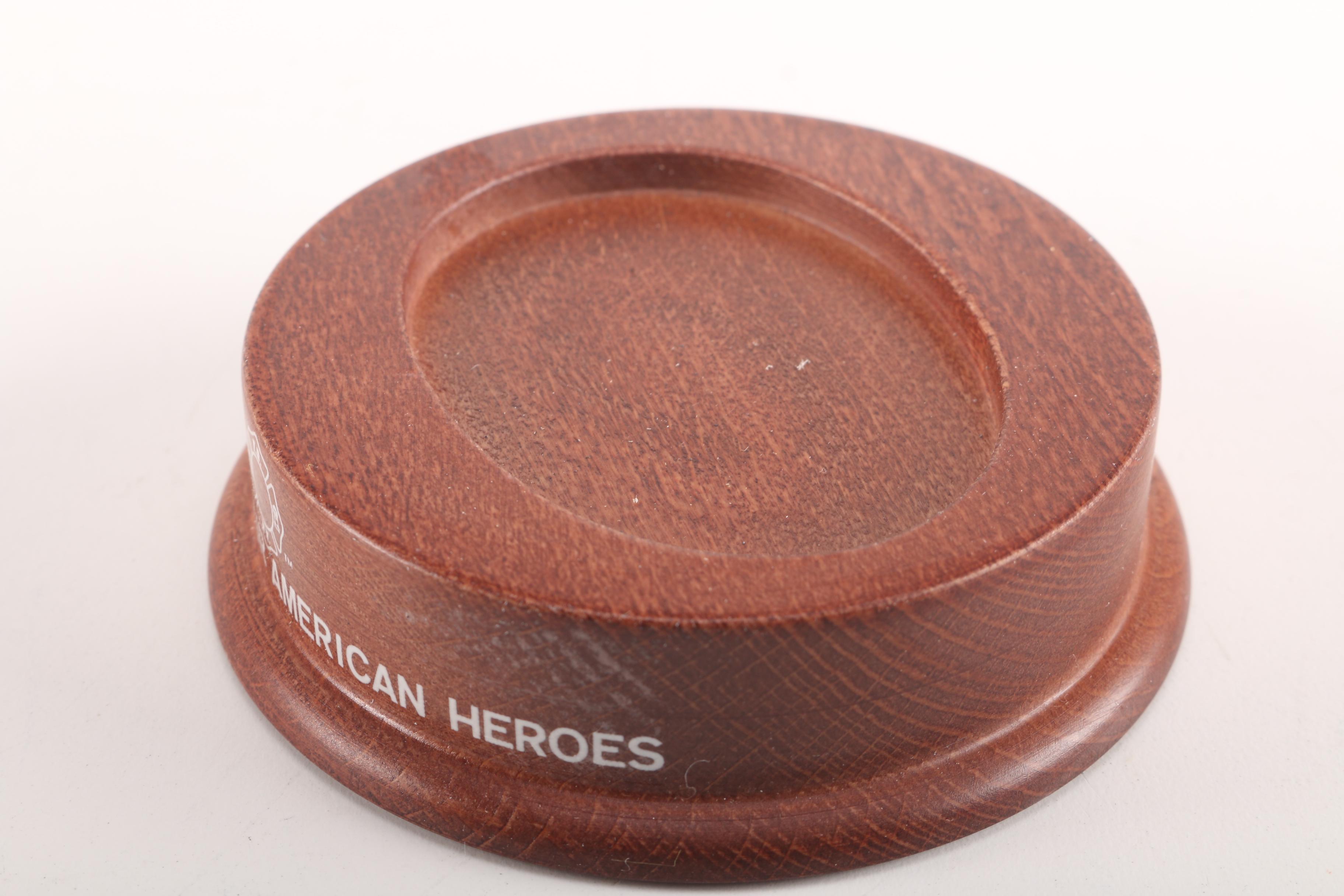 2000 Limited Edition Hummel "Fire Fighter" Ceramic Figurine and "American Heroes" Stand