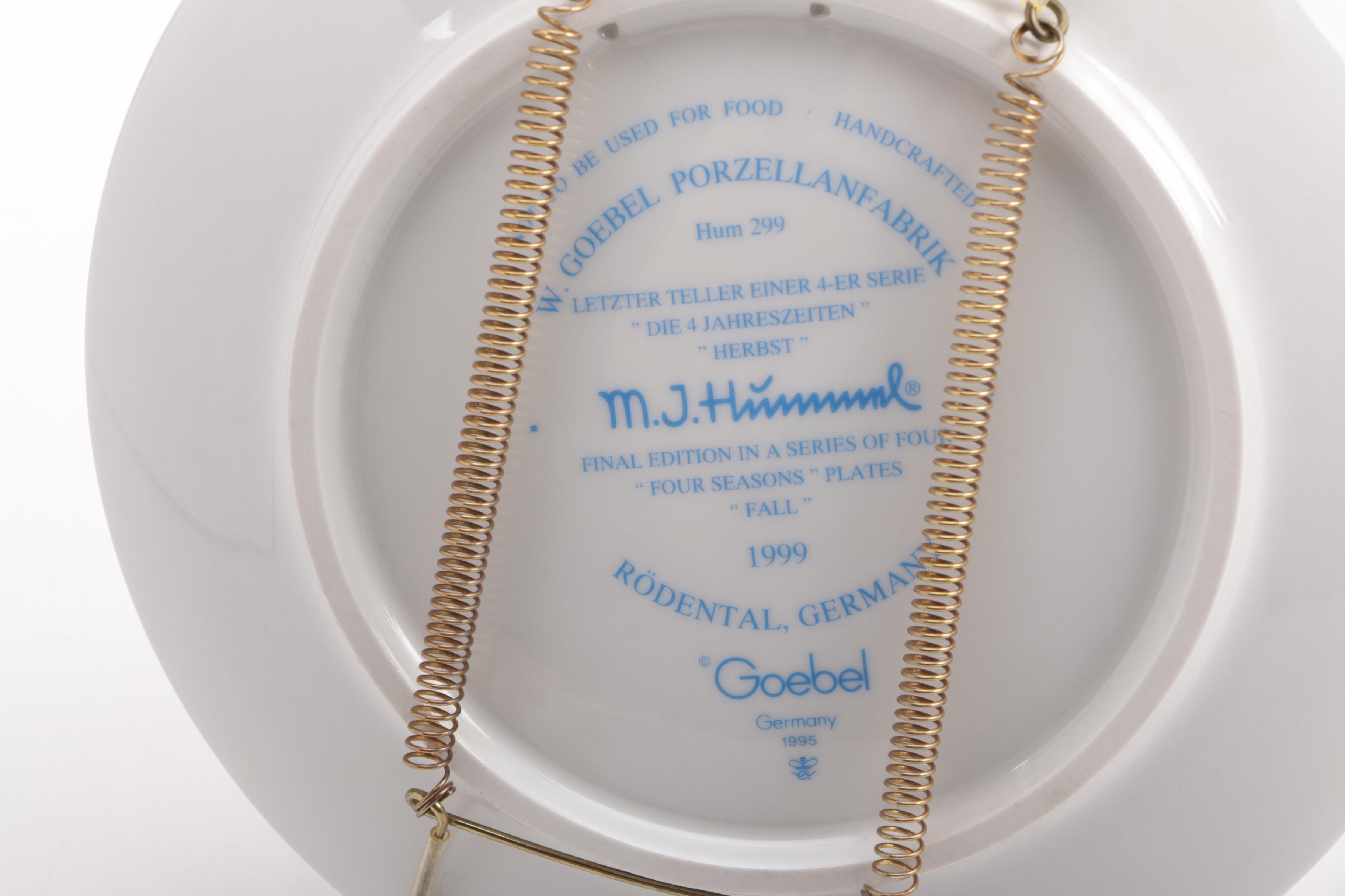 Hummel Collector Plates of the Four Seasons