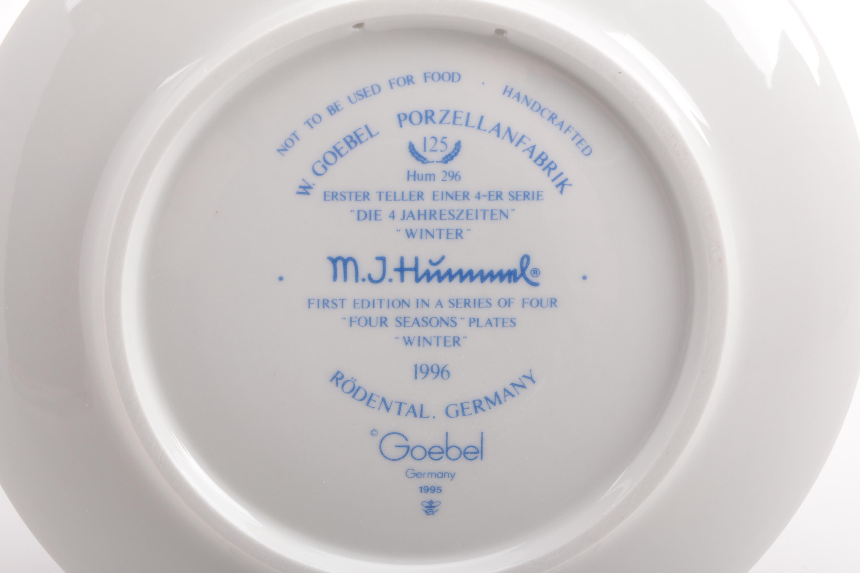 Hummel Collector Plates of the Four Seasons
