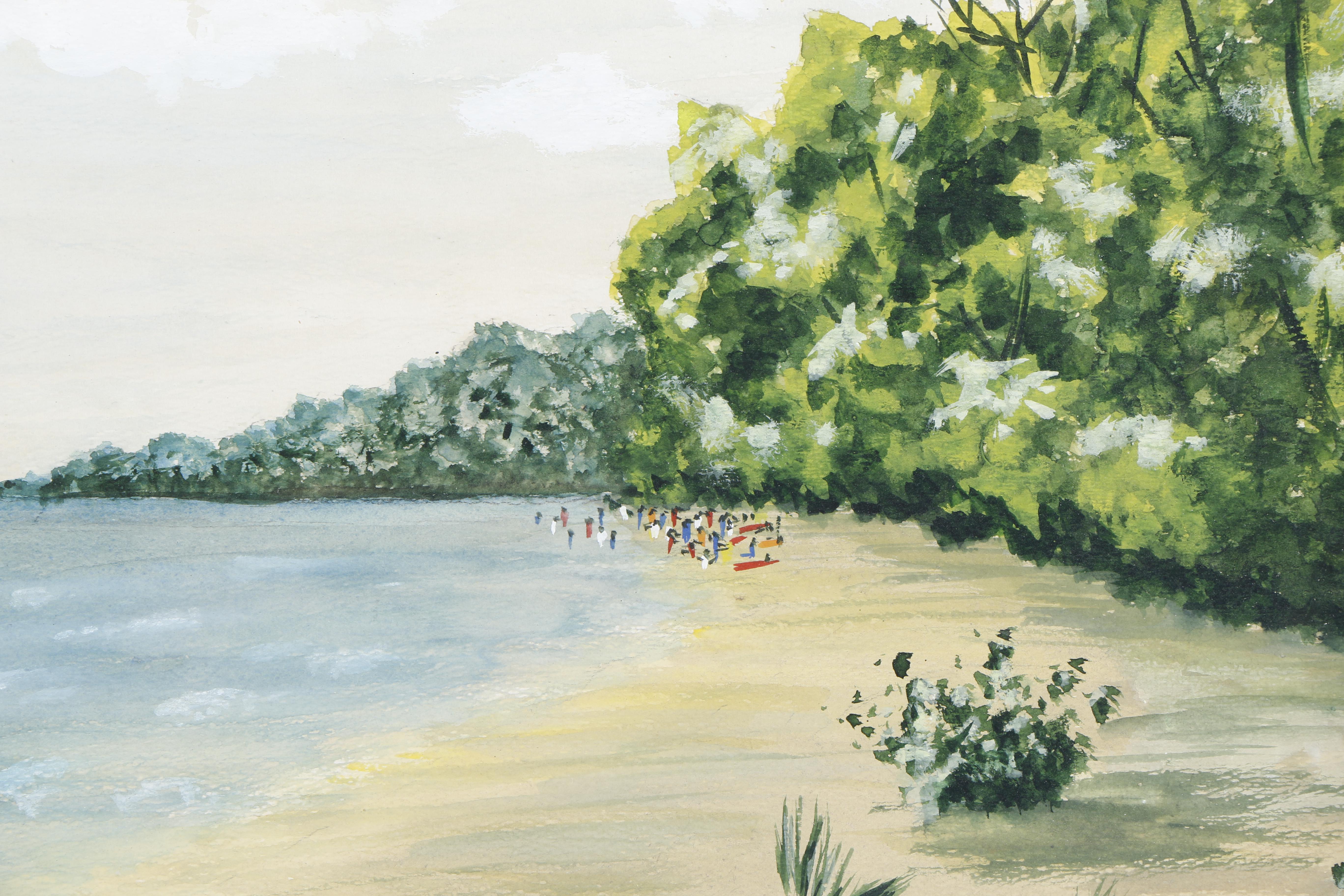 Art Riley Watercolor Painting "California"