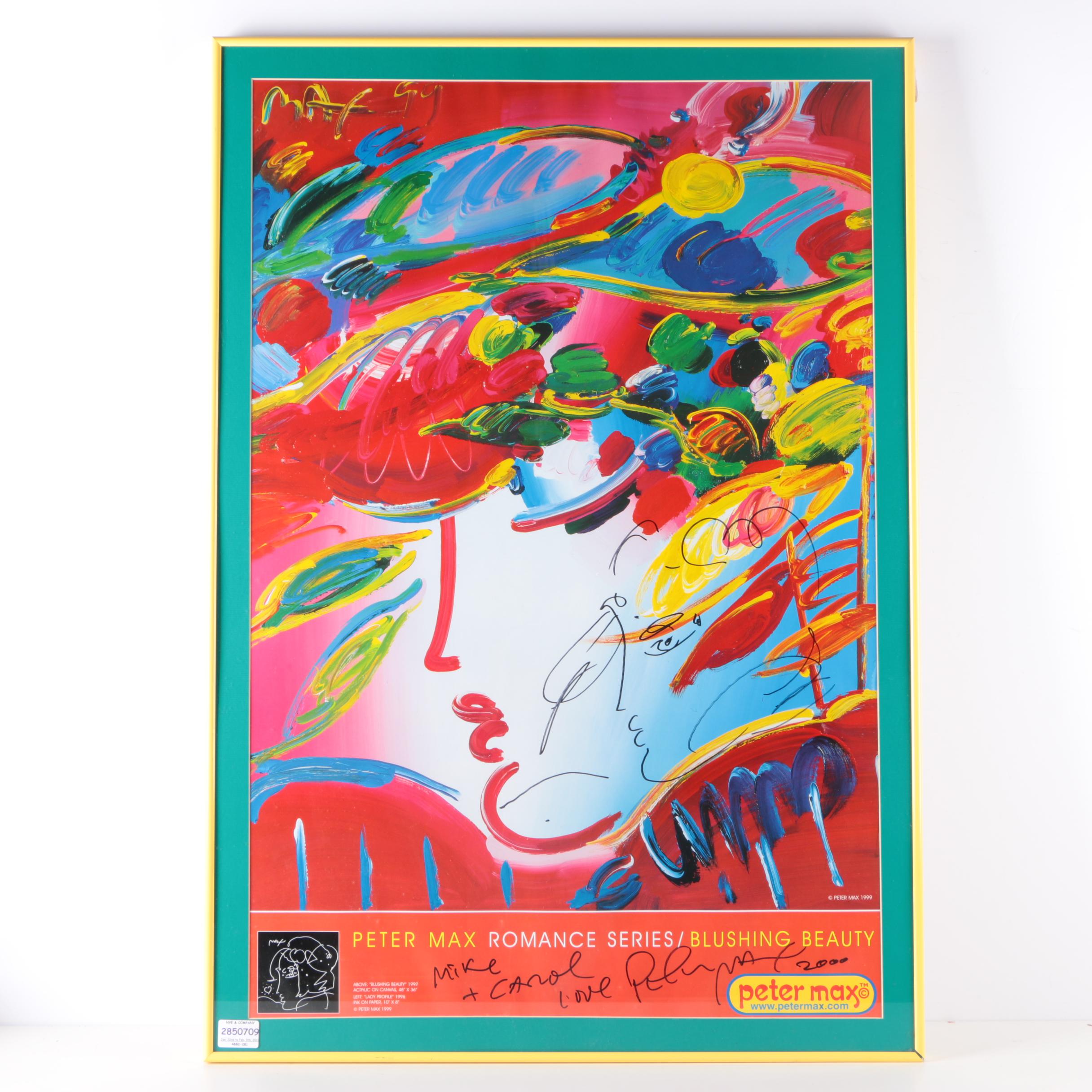 Peter Max Offset Lithograph After "Blushing Beauty"