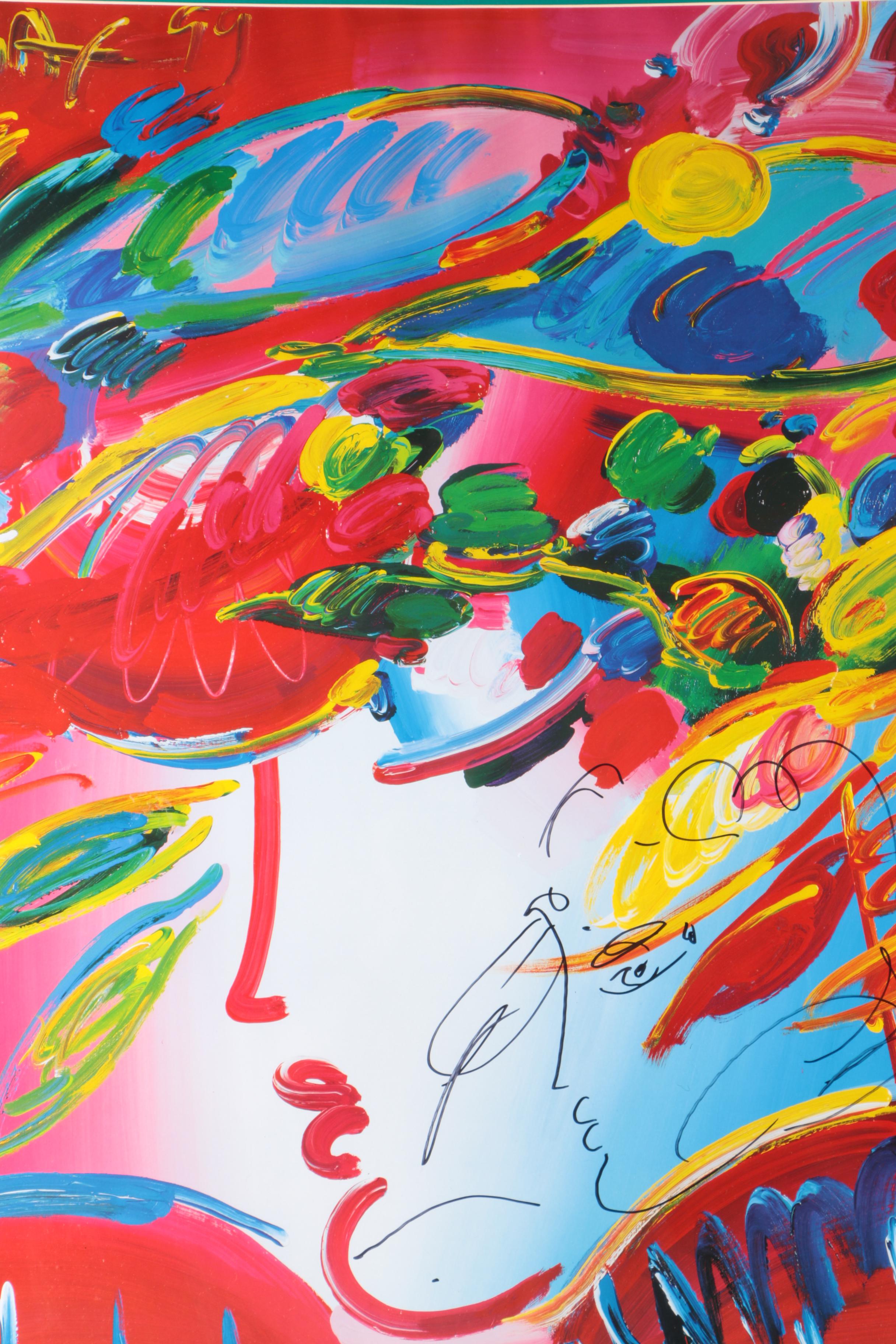 Peter Max Offset Lithograph After "Blushing Beauty"