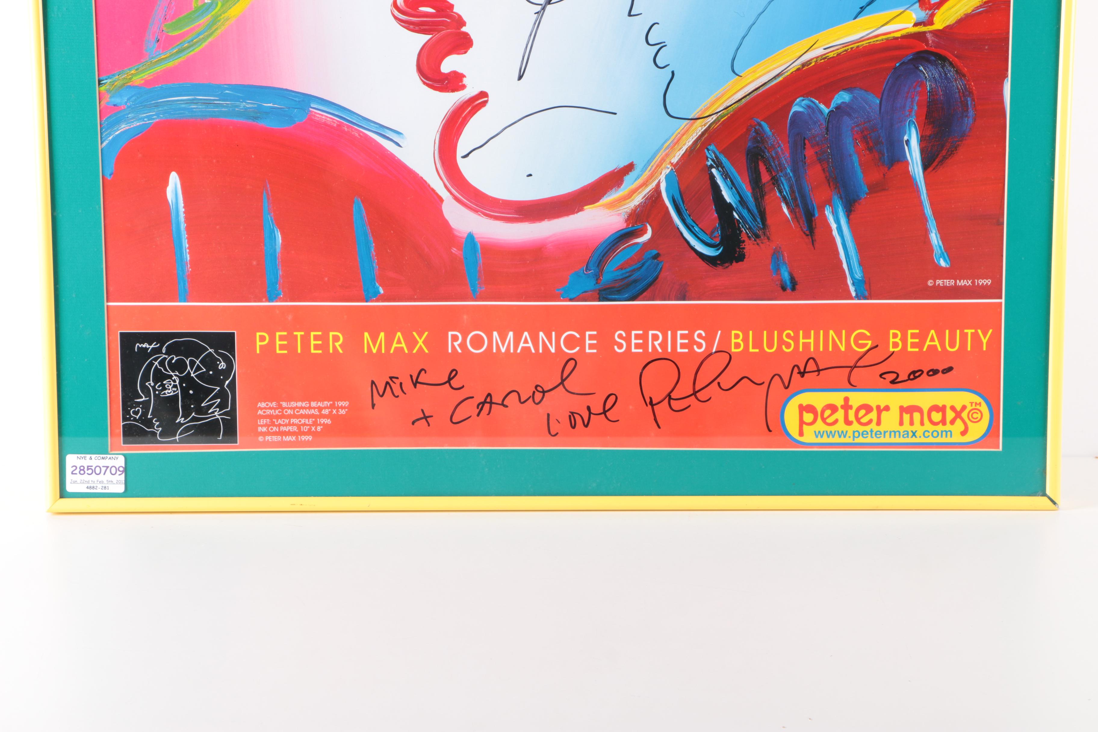 Peter Max Offset Lithograph After "Blushing Beauty"