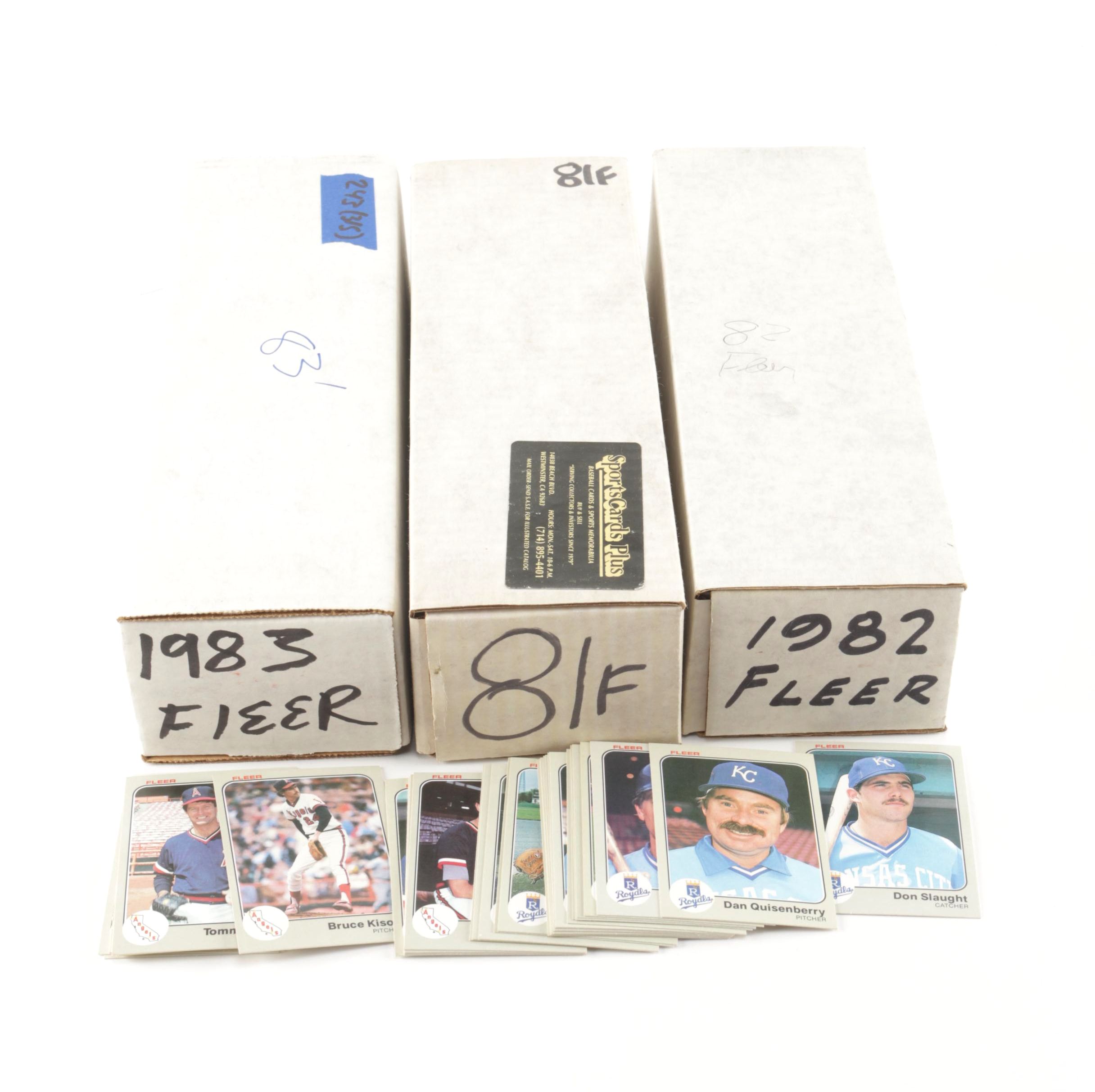 1981-1983 Fleer Complete Baseball Trading Card Sets