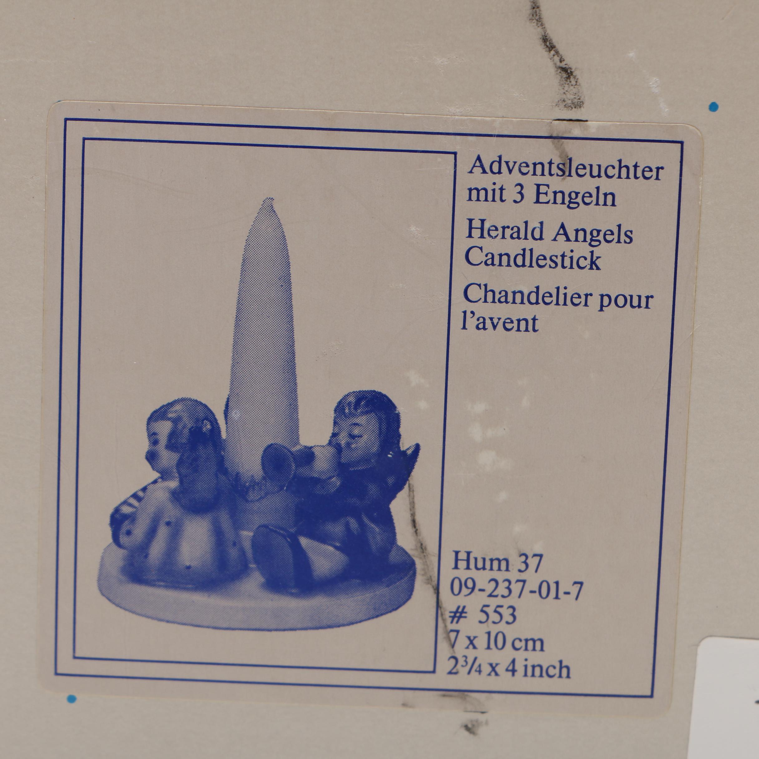 Hummel Goebel "Herald Angels Candlestick" Ceramic Figurine