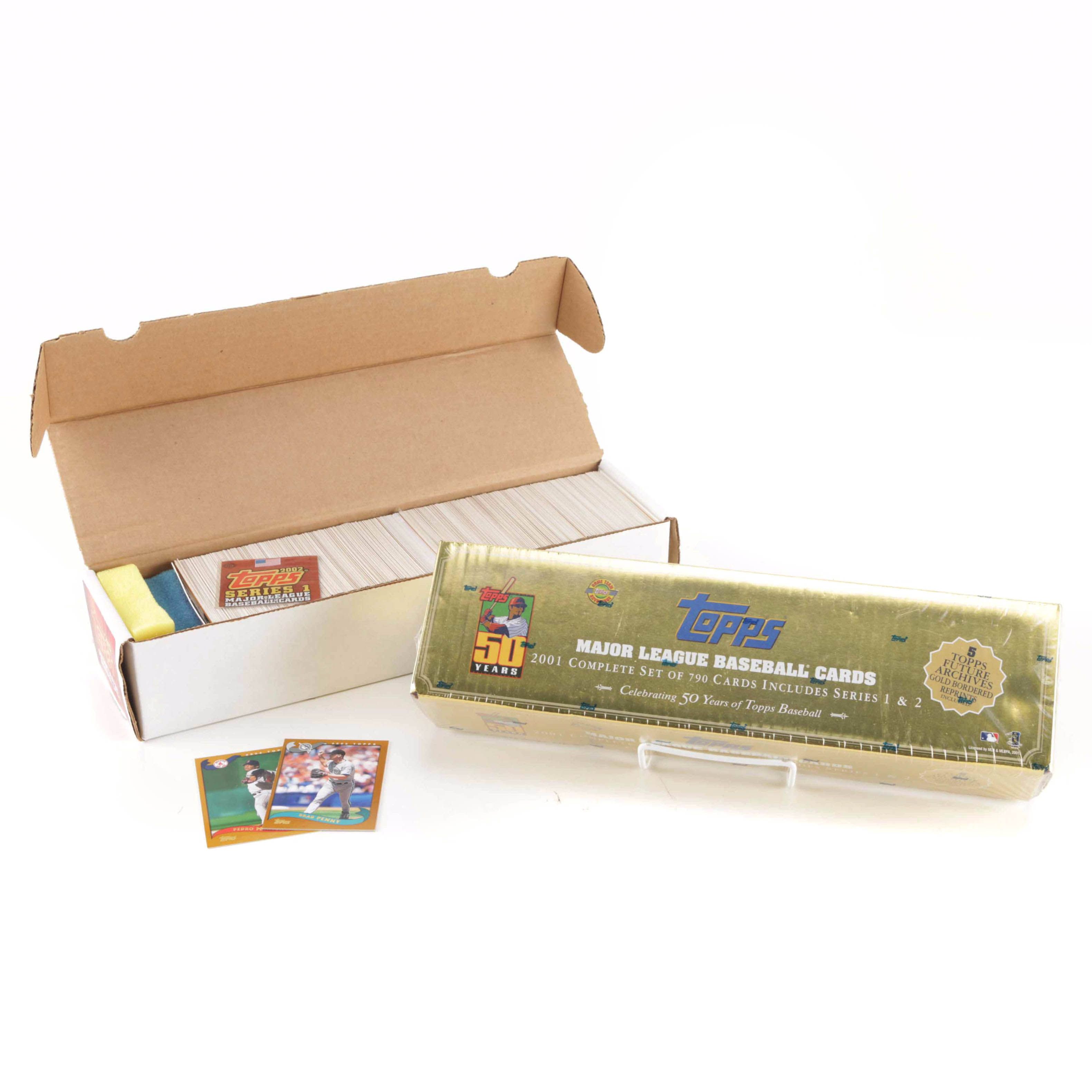 Topps 2001 and 2002 Baseball Trading Cards