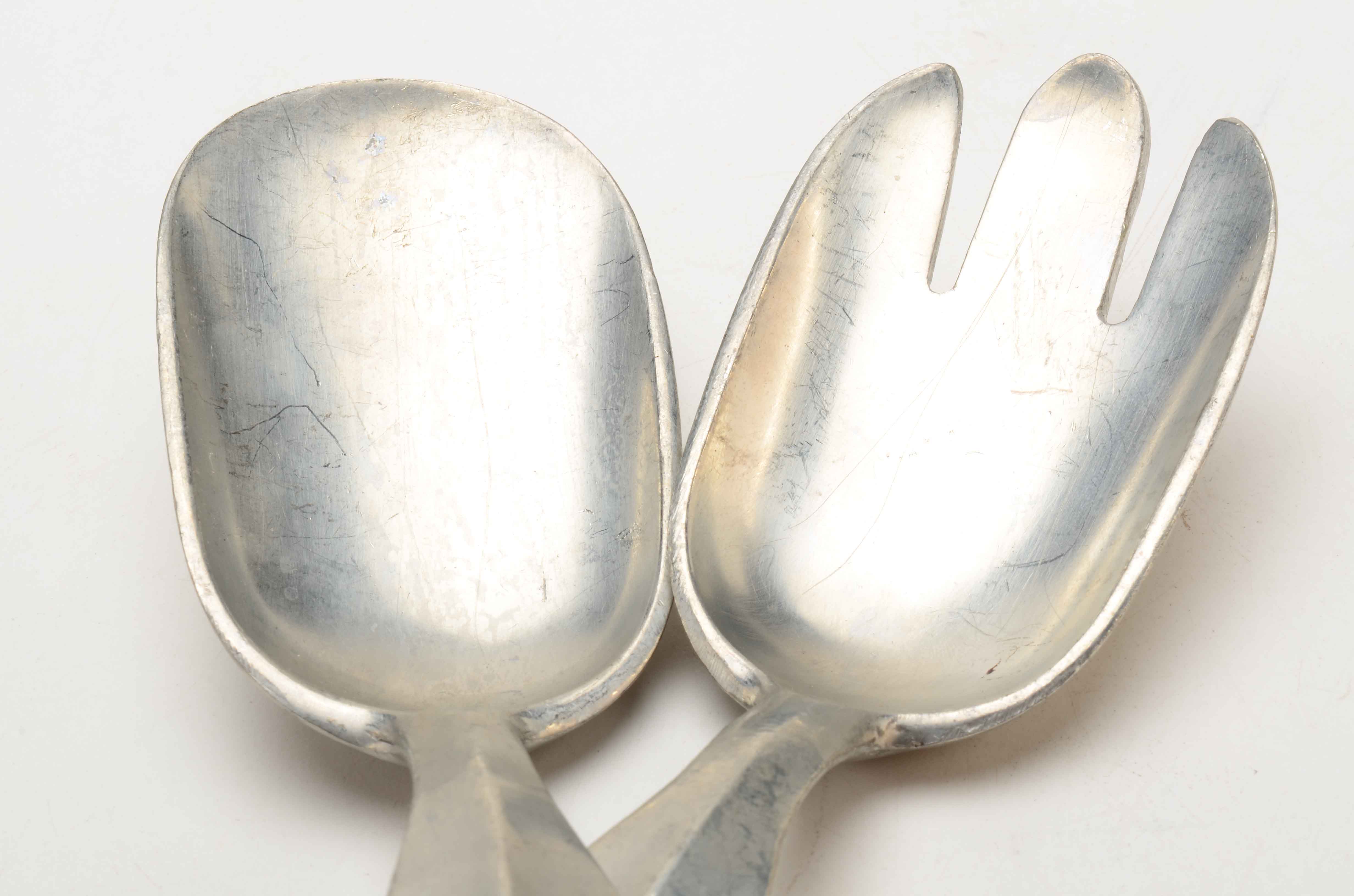 "Old Norse" Pewter Salad Set by David Anderson