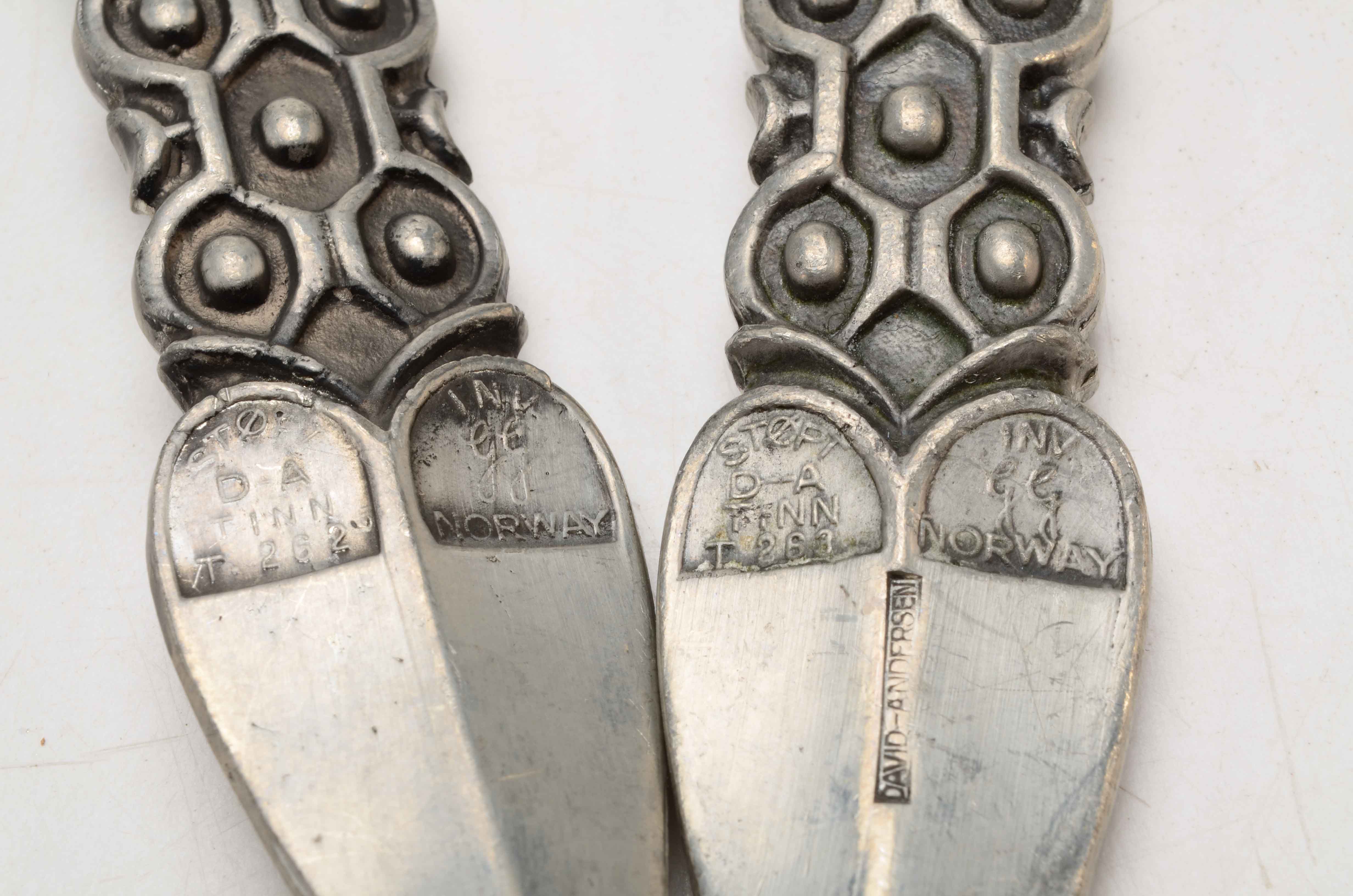 "Old Norse" Pewter Salad Set by David Anderson