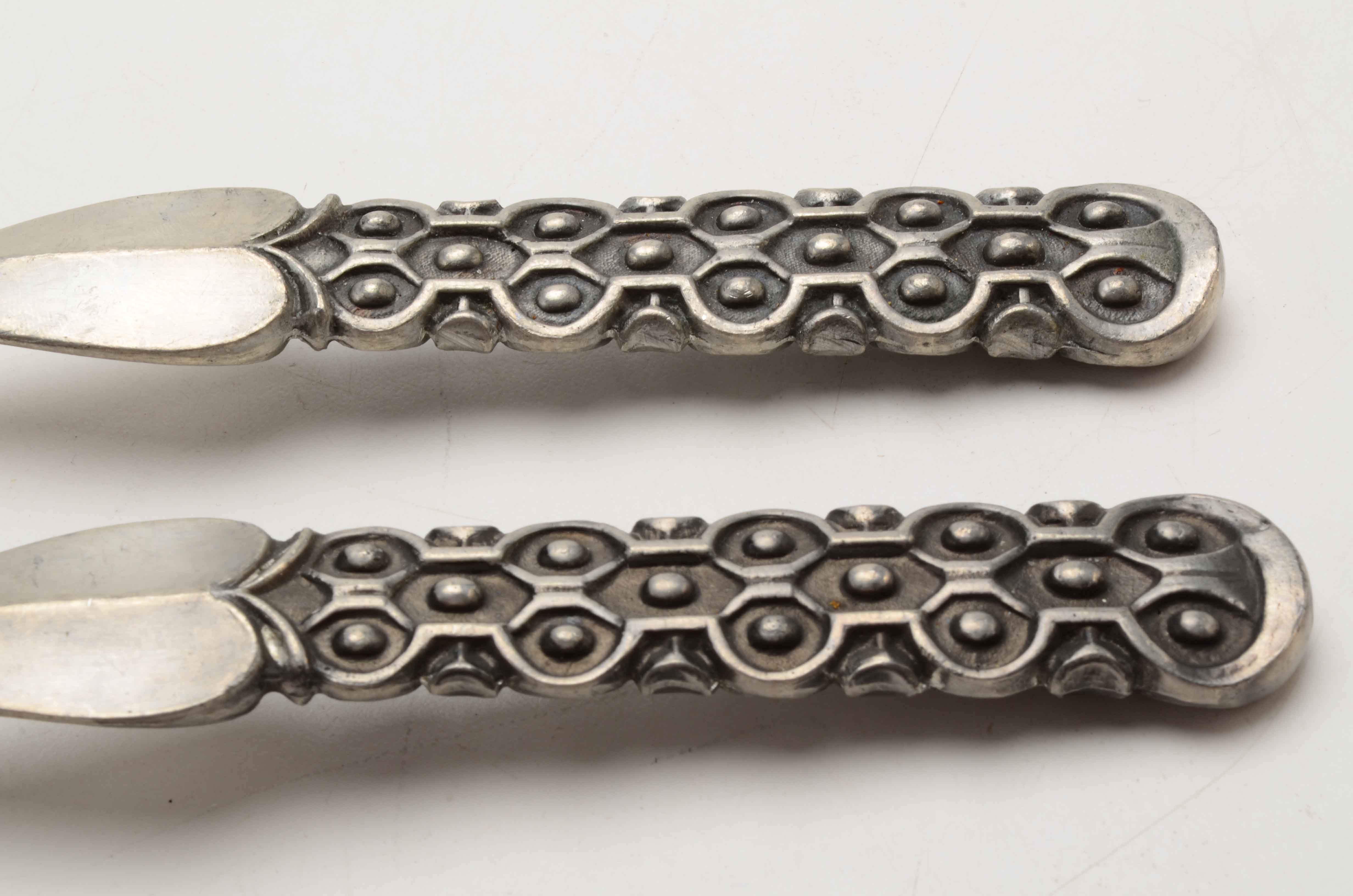 "Old Norse" Pewter Salad Set by David Anderson