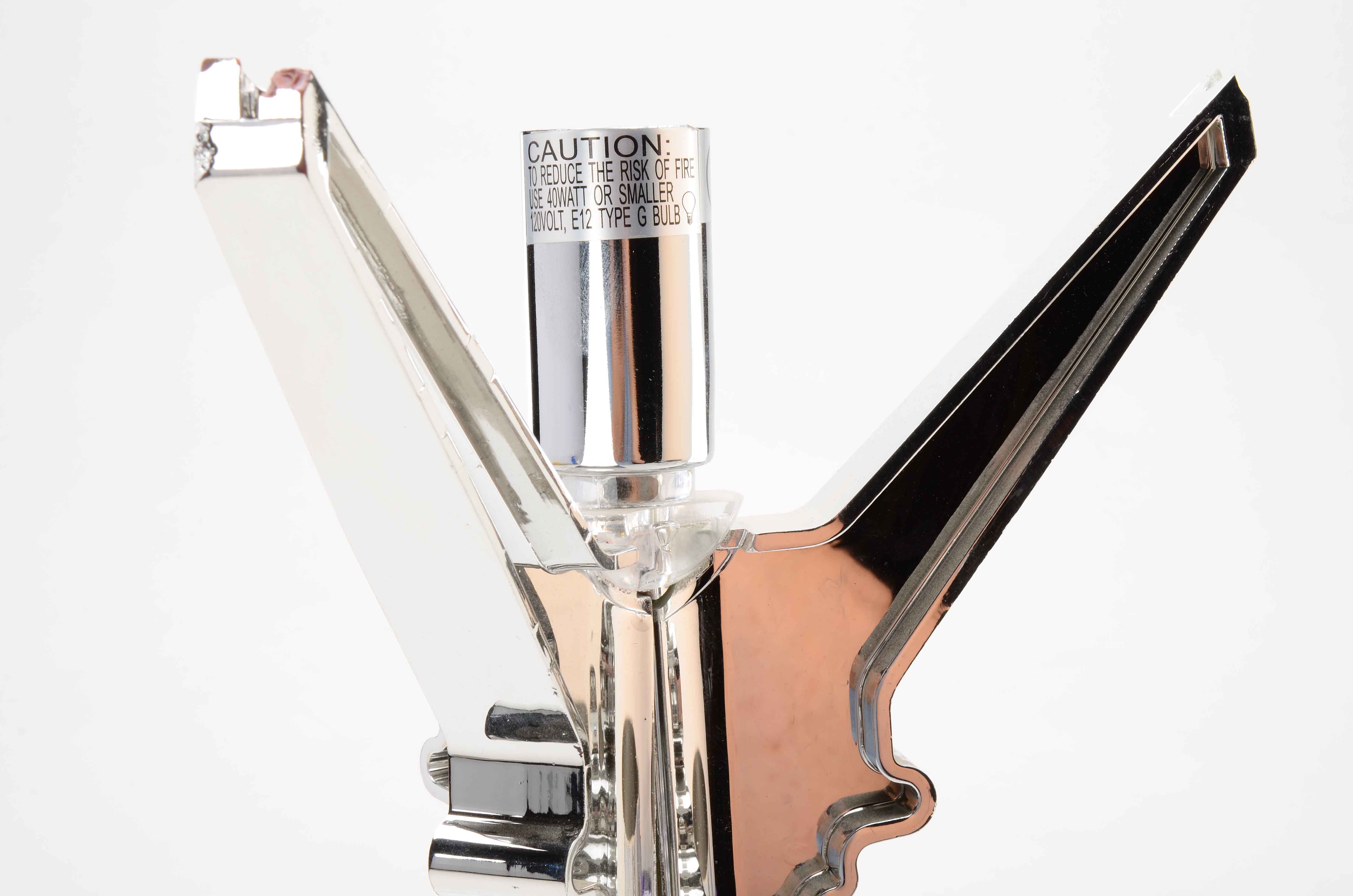 Chromed Plastic Table Lamp