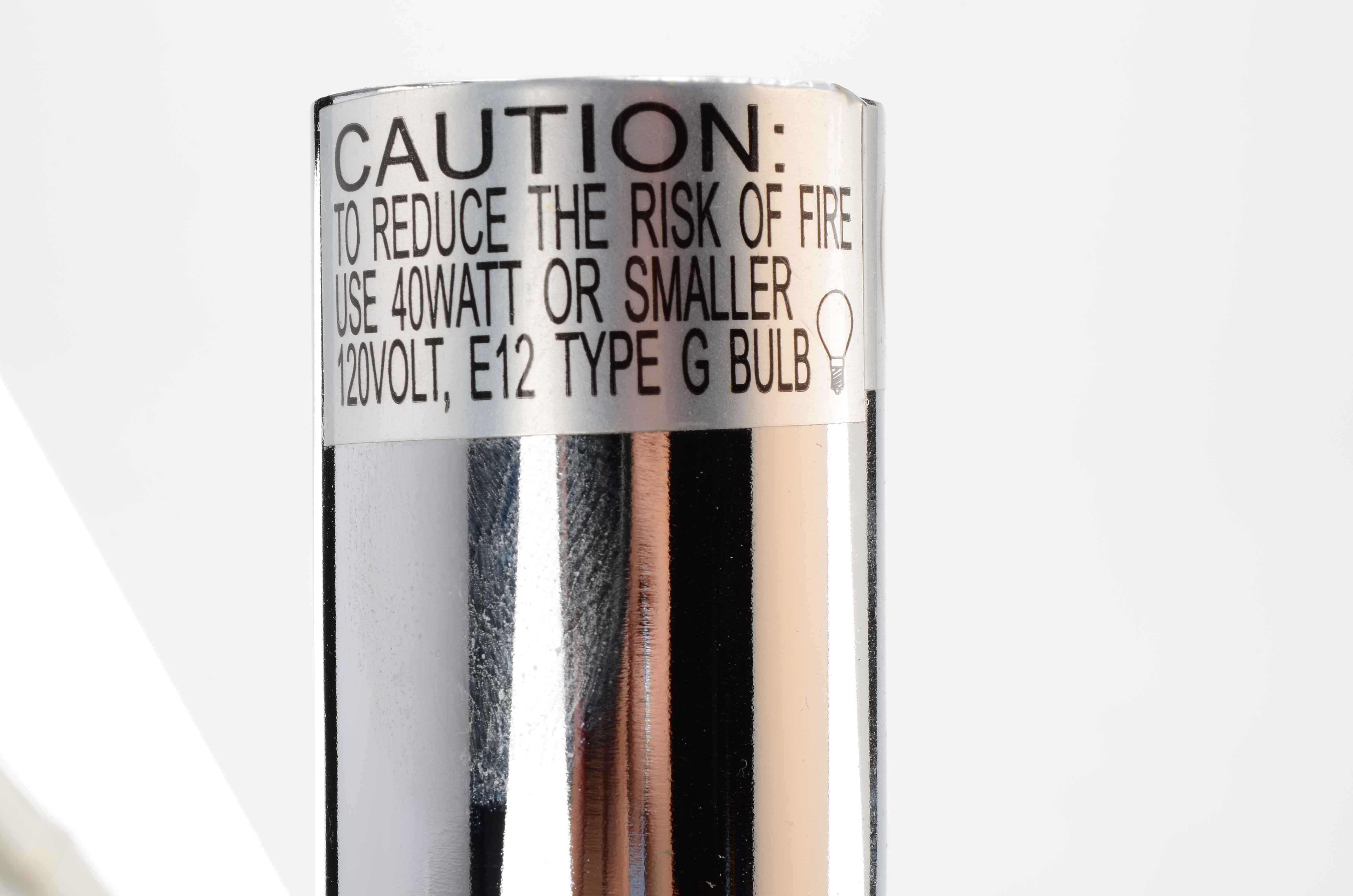 Chromed Plastic Table Lamp