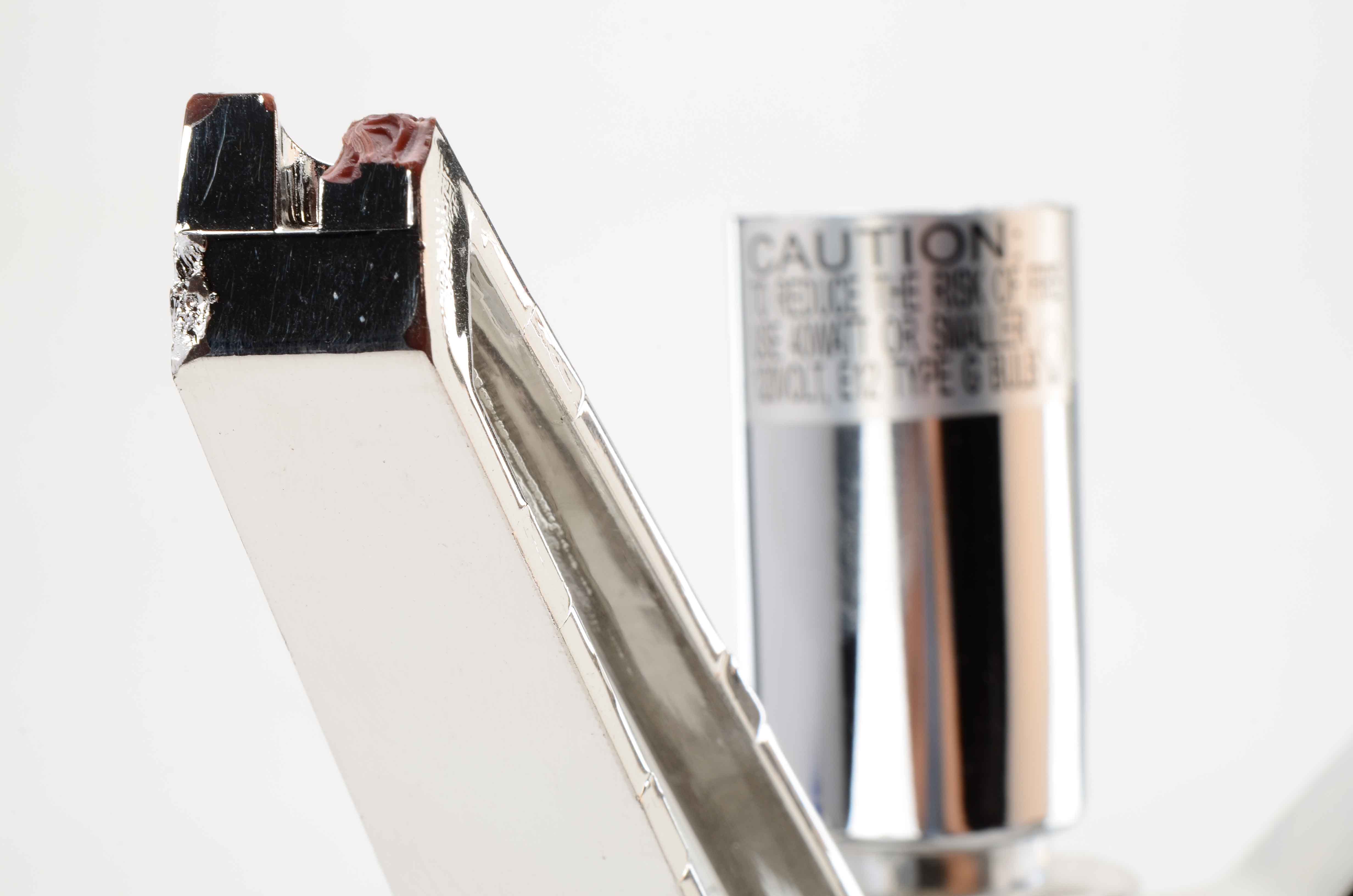 Chromed Plastic Table Lamp