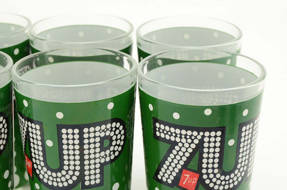 Set of Vintage 7UP Glasses