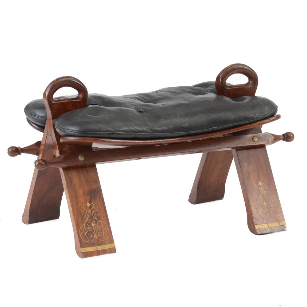 Vintage Moroccan Camel Saddle Stool