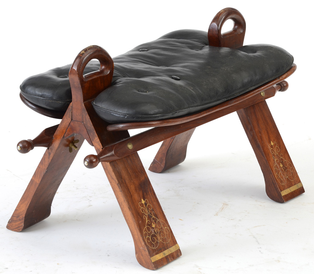 Vintage Moroccan Camel Saddle Stool
