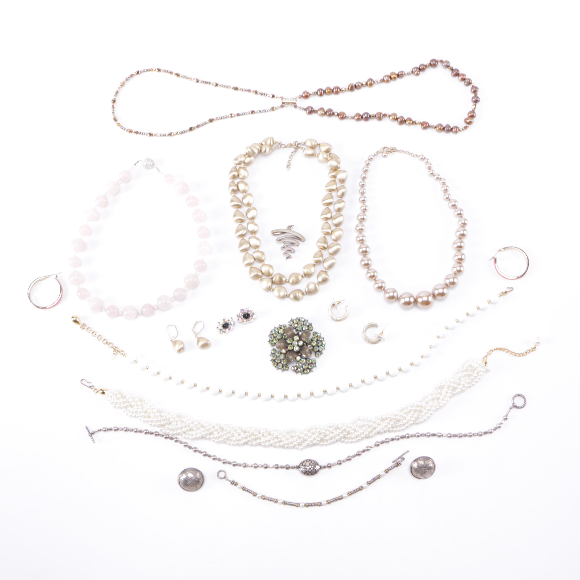 Assortment of Jewelry Featuring Sterling Silver