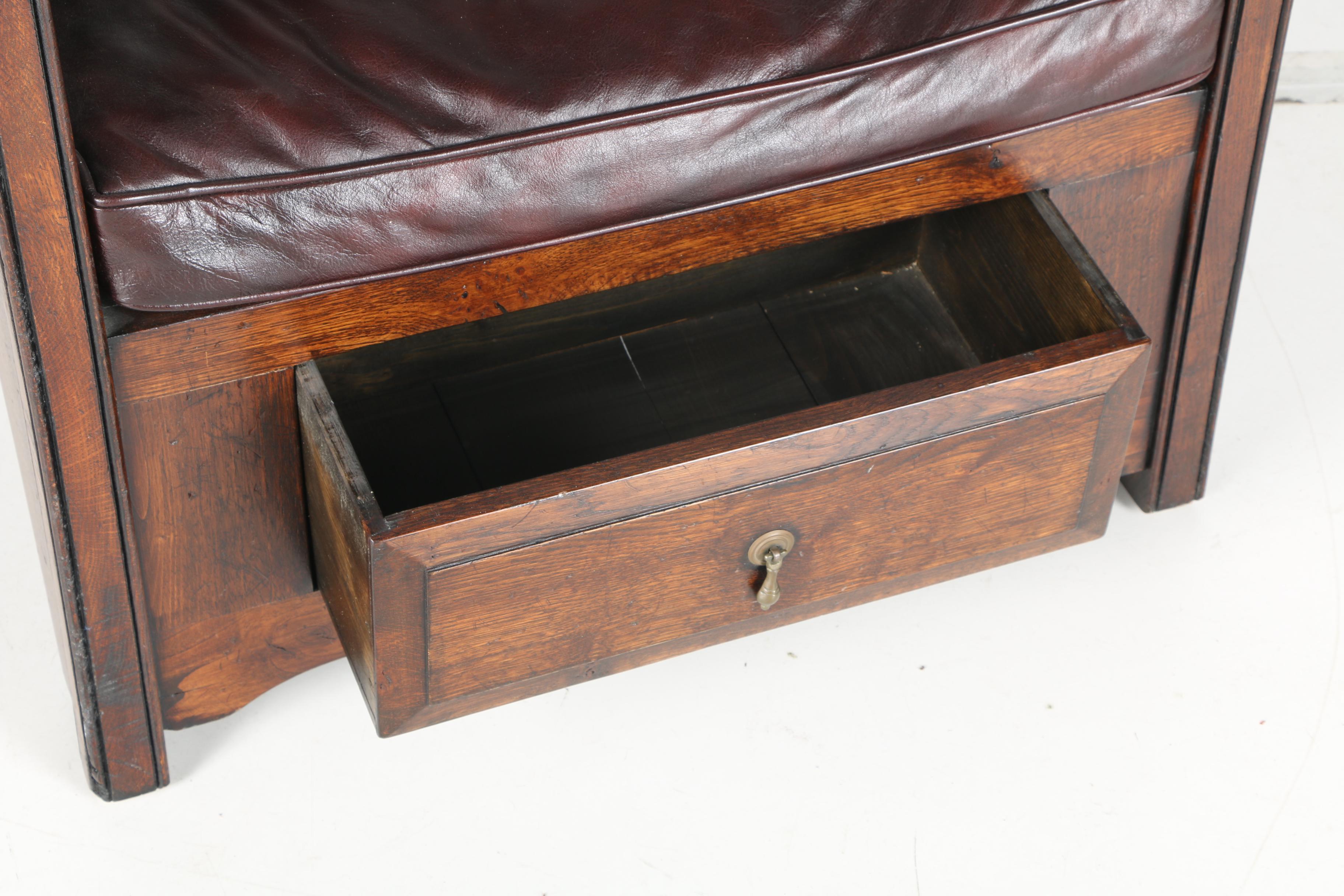 Vintage Walnut Corner Armchair with Storage