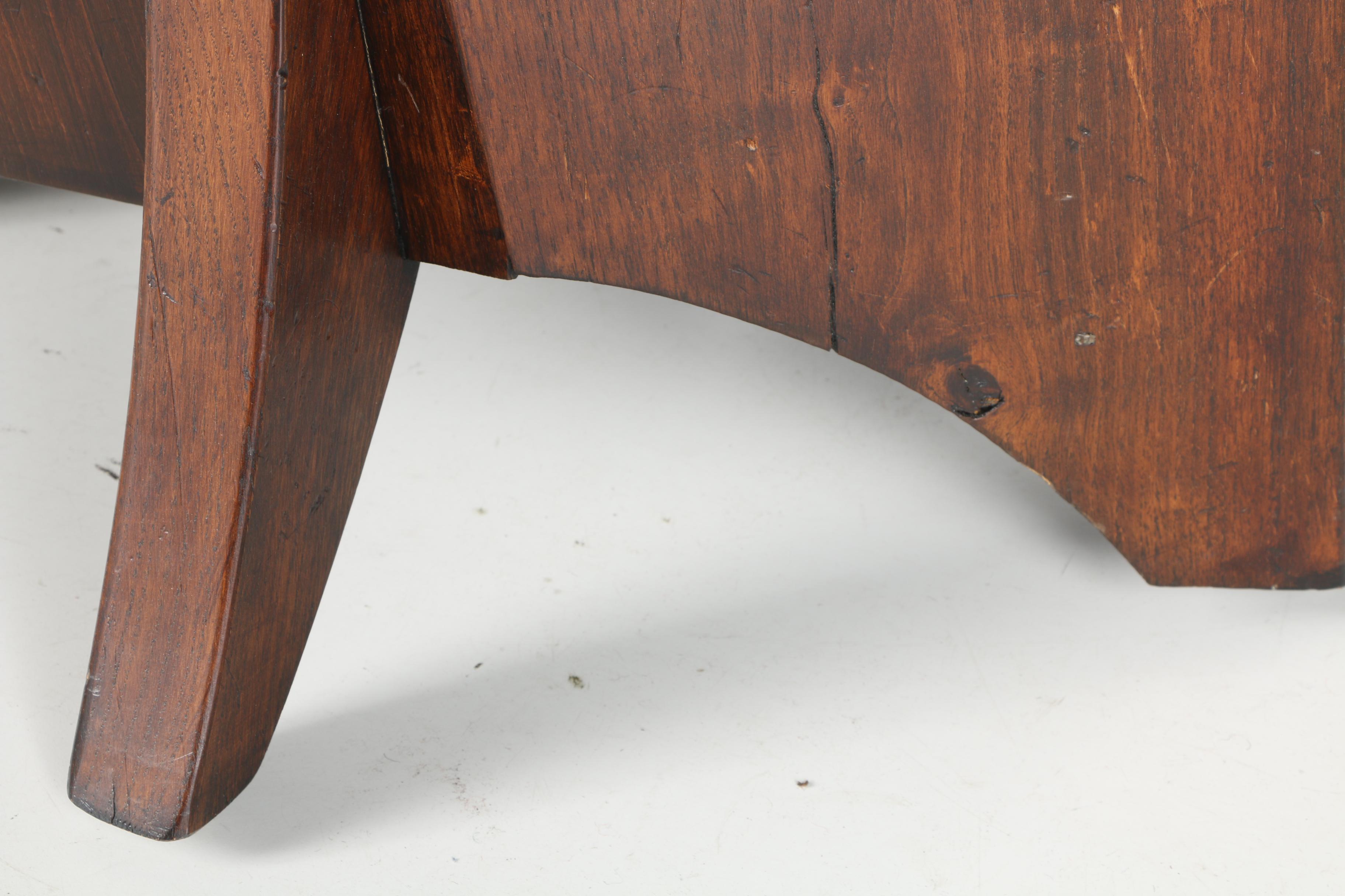 Vintage Walnut Corner Armchair with Storage