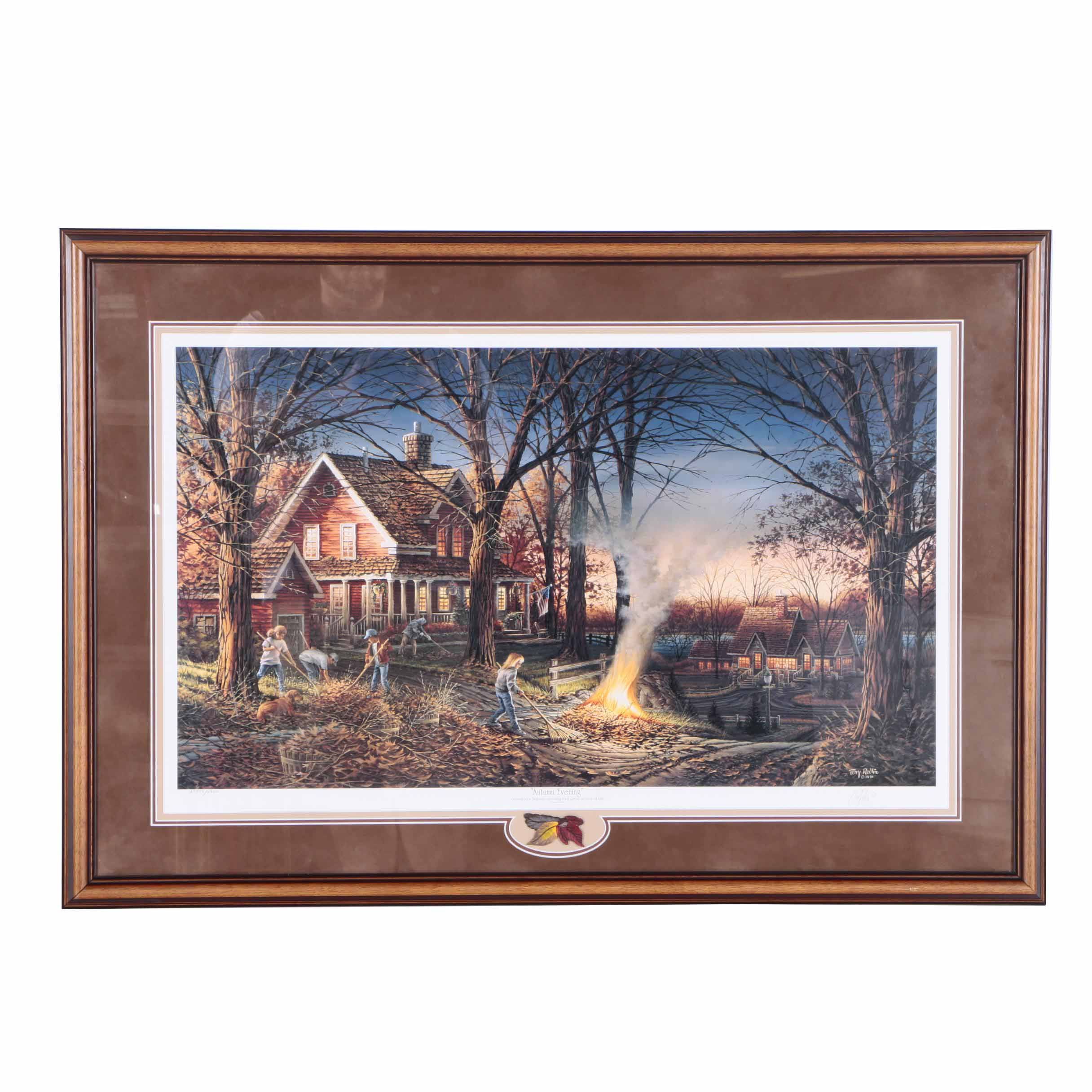 Limited Edition Offset Lithograph After Terry Redlin "Autumn Evening"