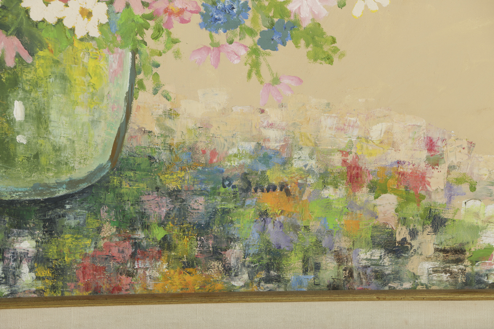 D. Saar Oil Painting on Canvas Floral Still Life