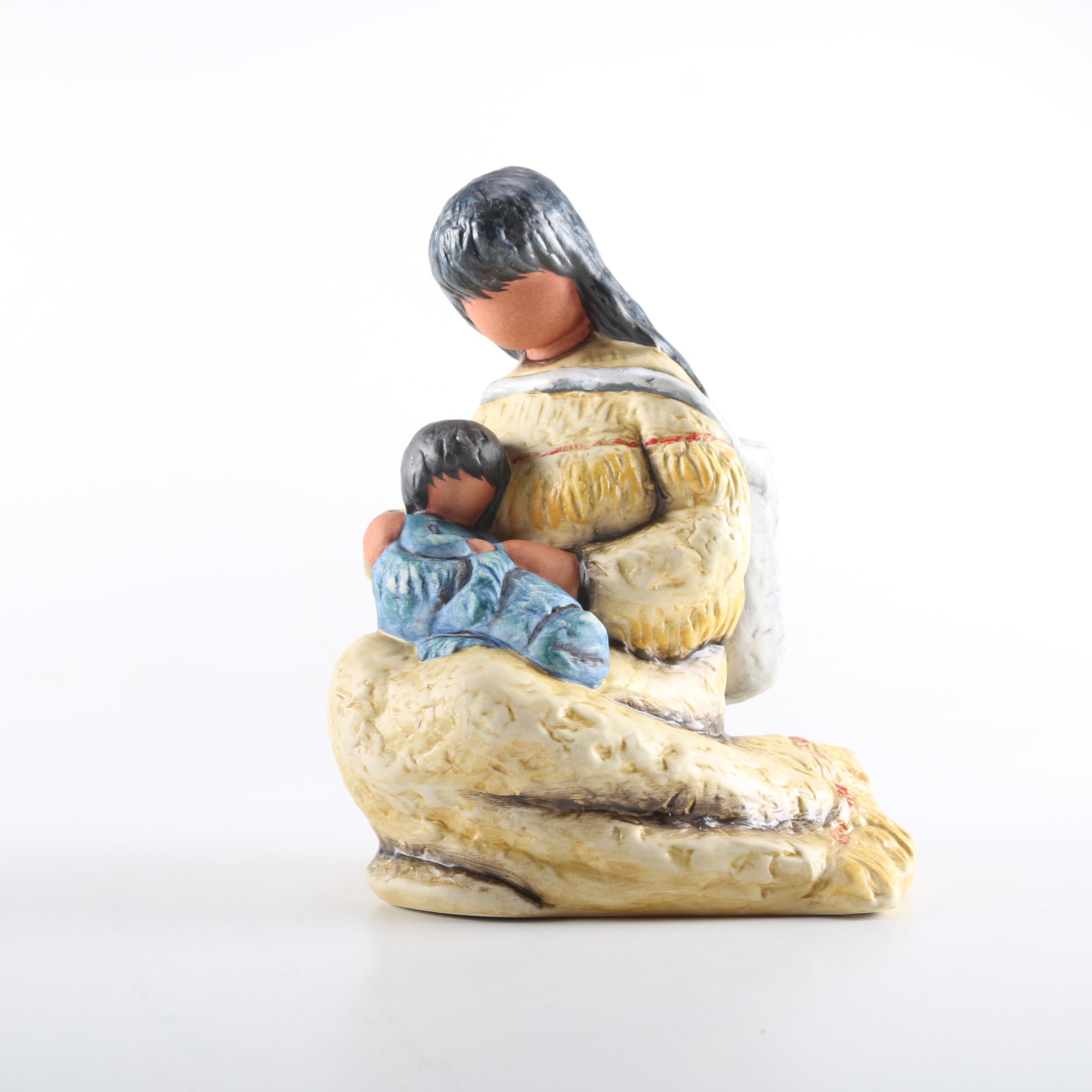 1998 Artist Limited Edition Goebel Ted DeGrazia "Mother's Warmth" Figurine