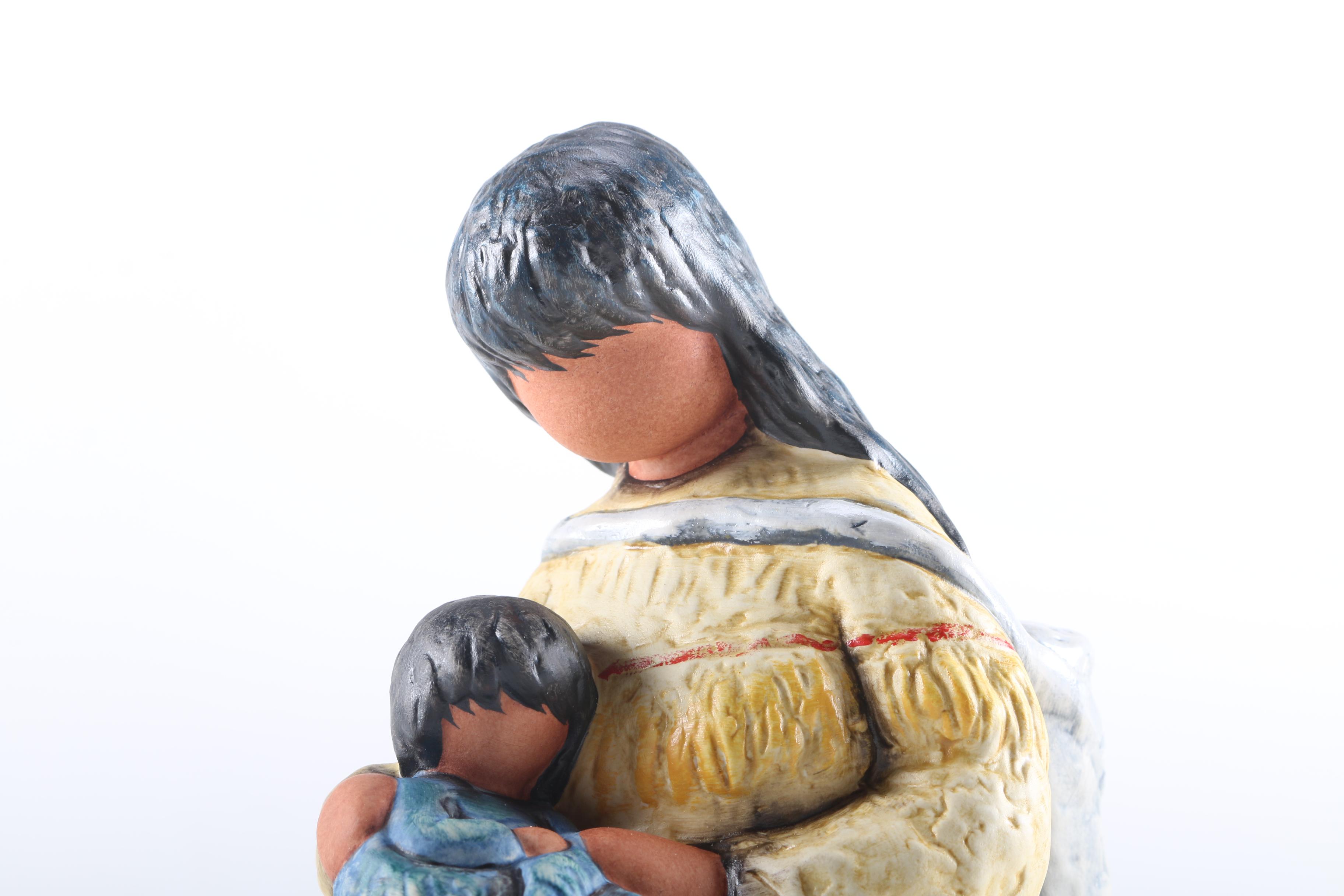 1998 Artist Limited Edition Goebel Ted DeGrazia "Mother's Warmth" Figurine