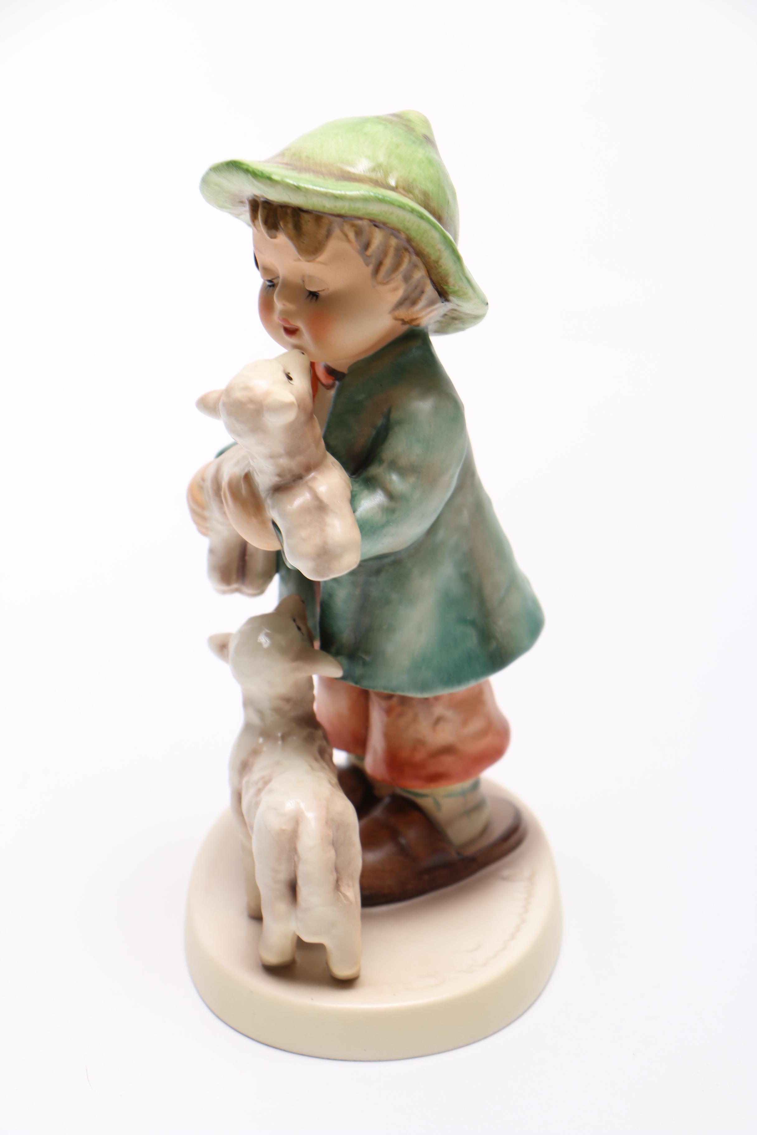Boy Carrying Sheep Ceramic Hummel Figurine