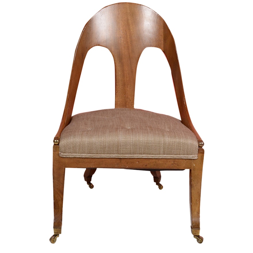 Mid-Century Spoon Back Slipper Chair