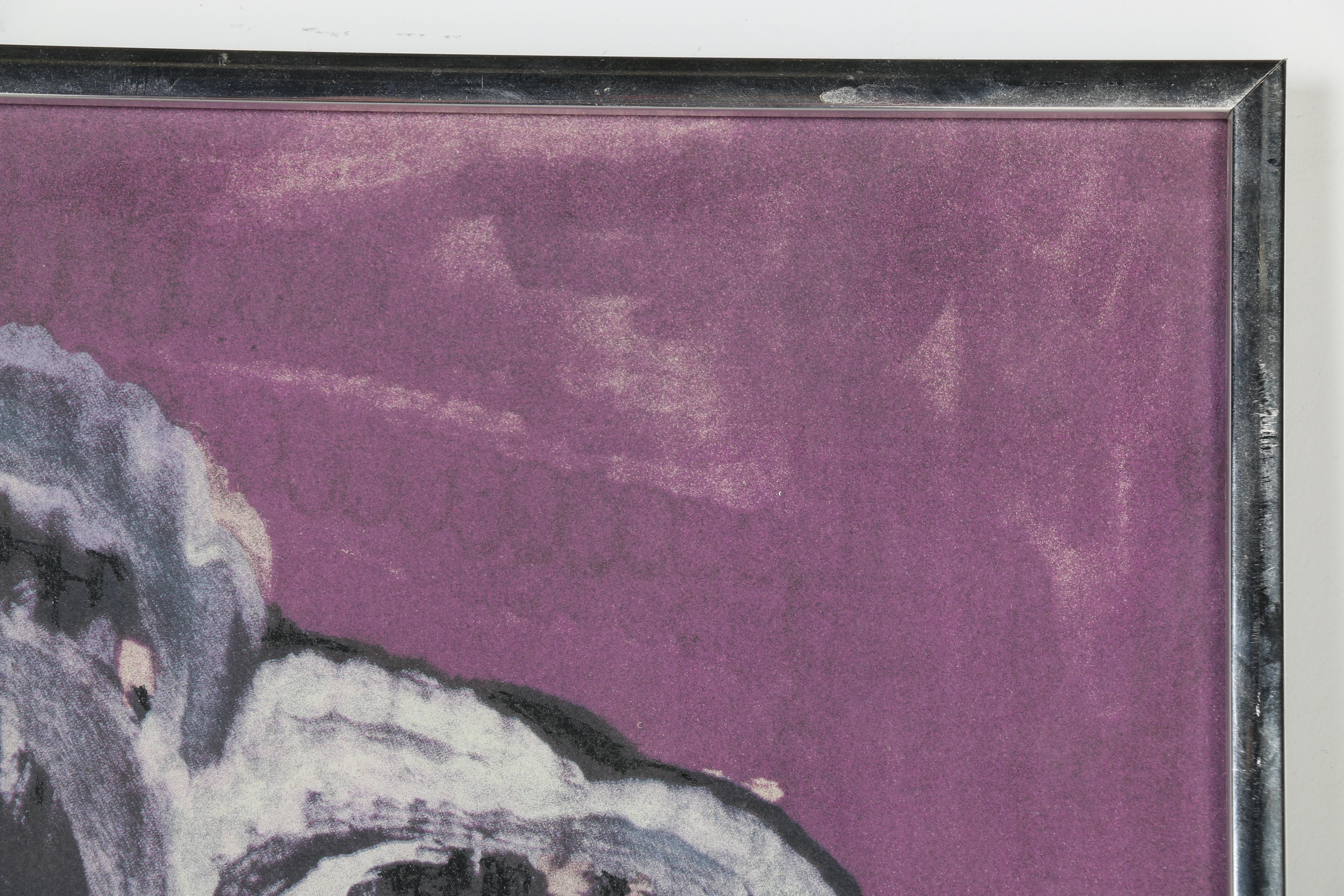 Limited Edition 1970 Lithograph Poster After Picasso's "Malborough: Galleria d'Arte Roma"