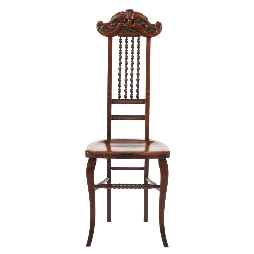 Carved "Northwind" or "Man of the Mountain" Side Chair