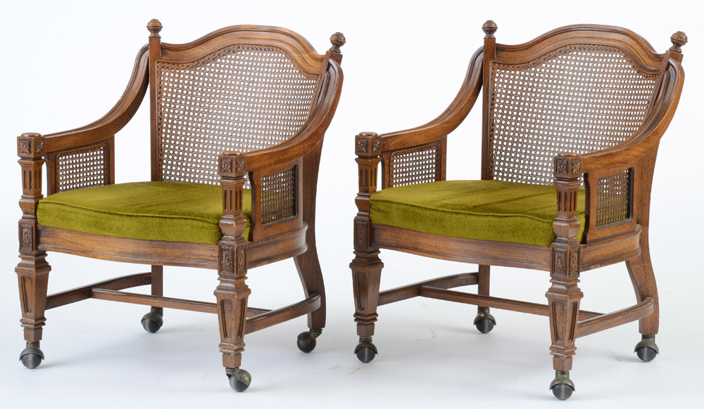 Vintage Cane Back Arm Chairs