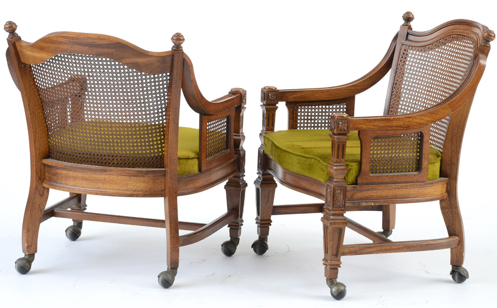 Vintage Cane Back Arm Chairs