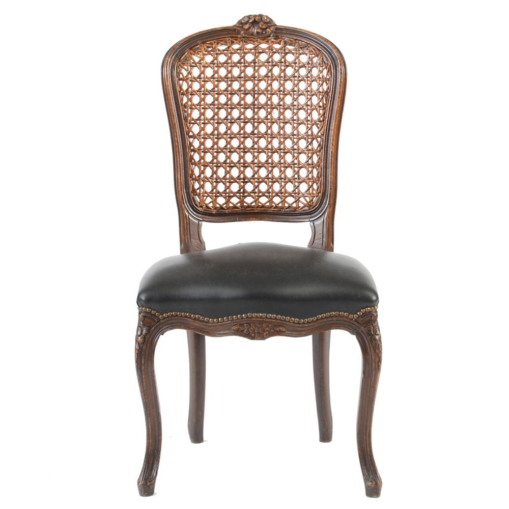 Louis XV Style Cane Back Side Chair