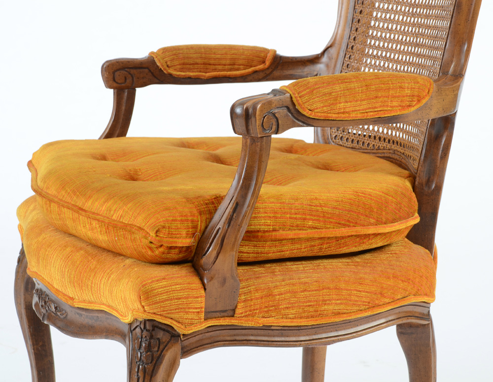 Louis XV Style Cane Back Fauteuil Chairs