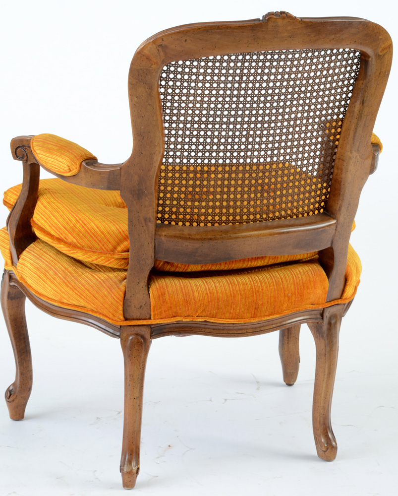 Louis XV Style Cane Back Fauteuil Chairs