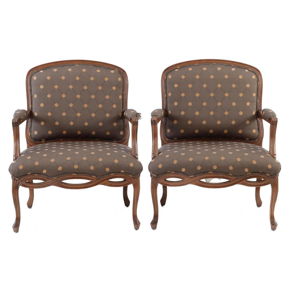 Pair of French Style Lounge Chairs by Sherrill