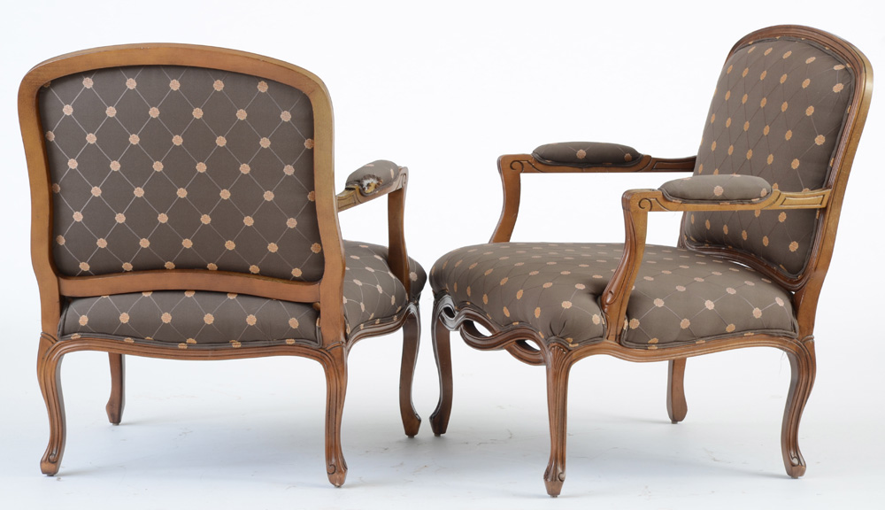Pair of French Style Lounge Chairs by Sherrill
