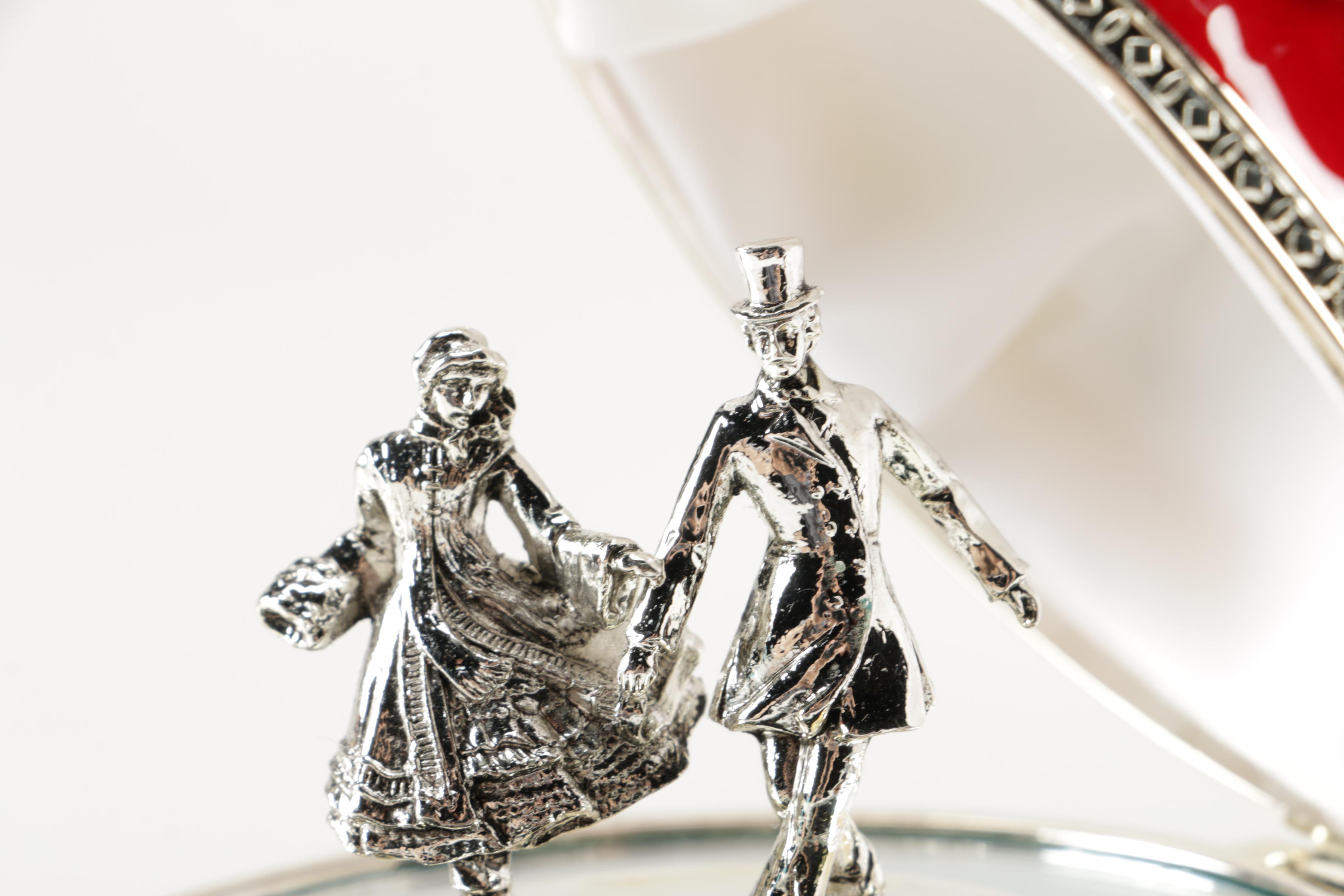 Faberge Style Egg Music Boxes Featuring Wallace and Franklin Mint