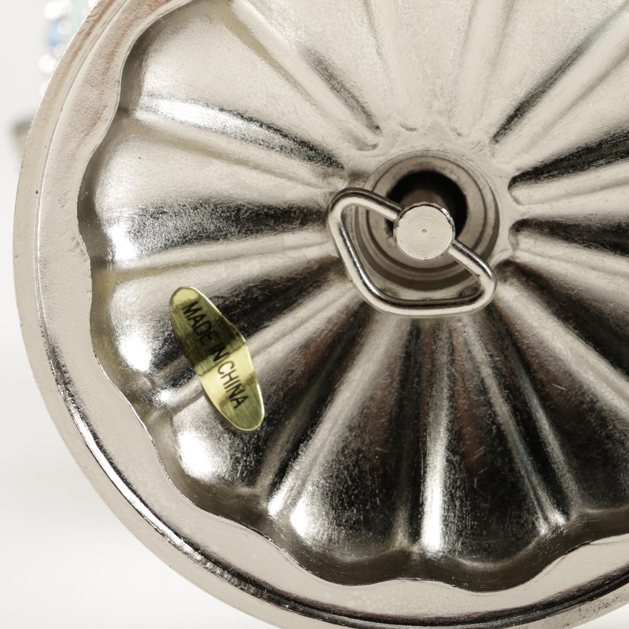 Faberge Style Egg Music Boxes Featuring Wallace and Franklin Mint